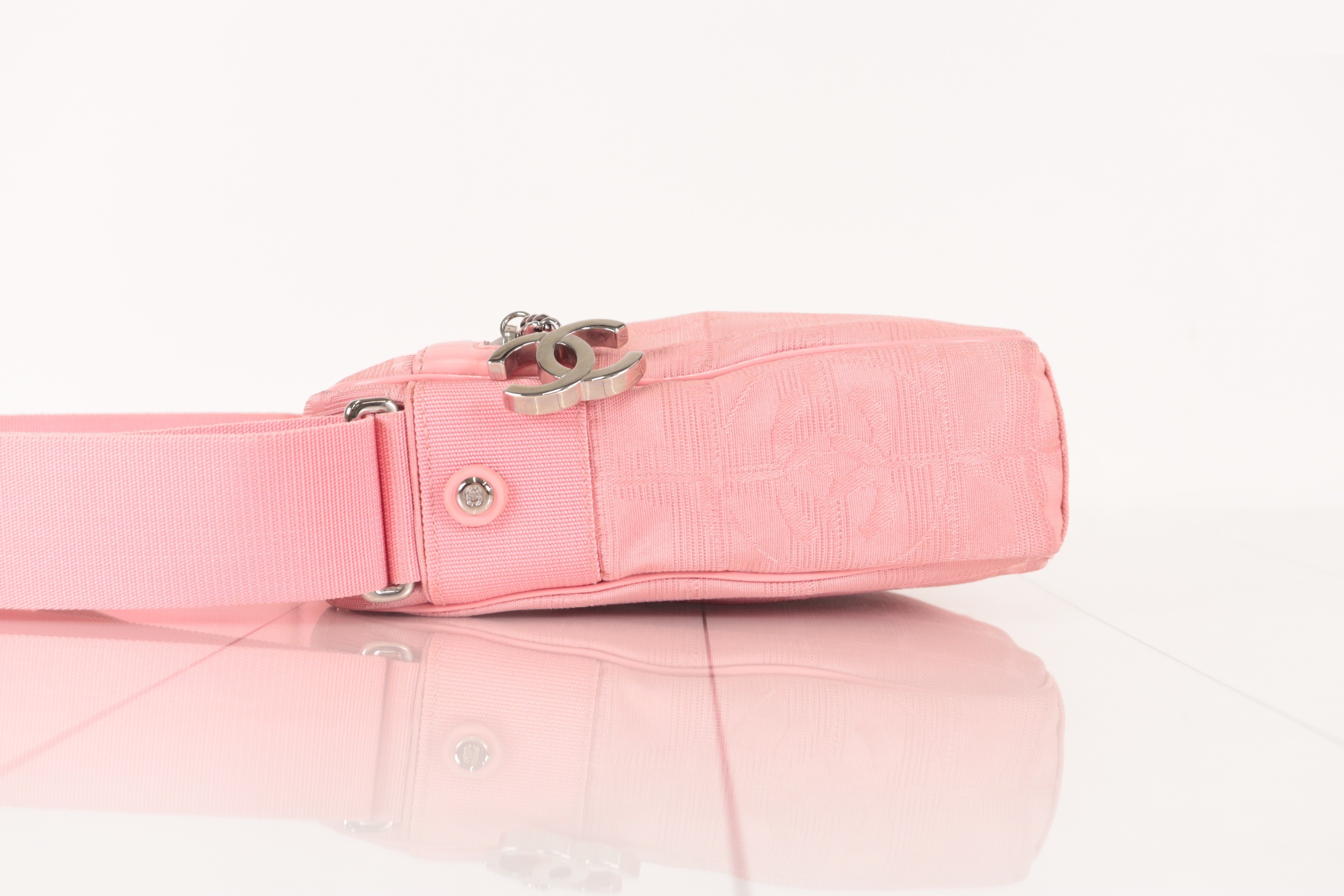 Nylon shoulder bag, pink, number 10s — view 4