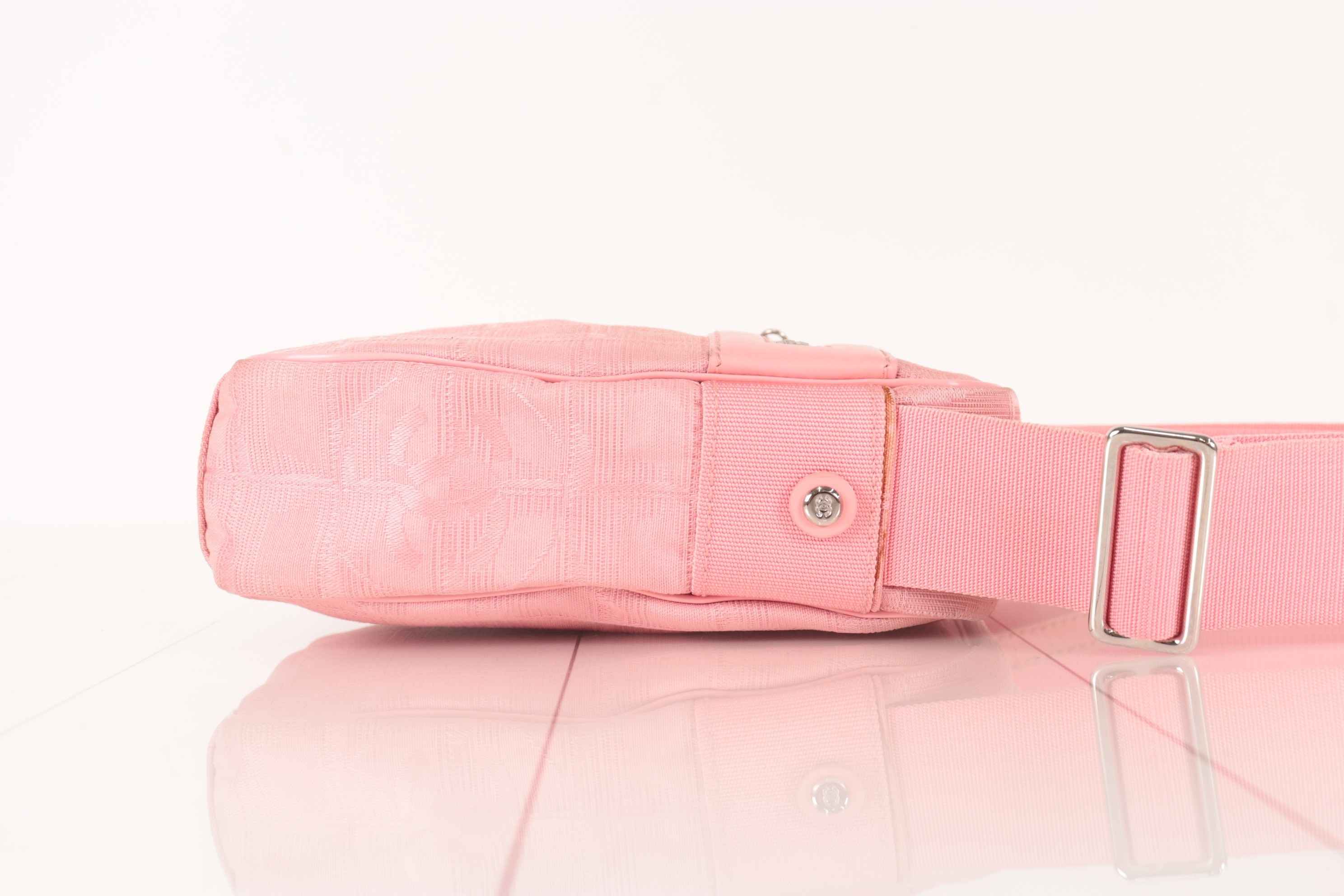 Nylon shoulder bag, pink, number 10s — view 5