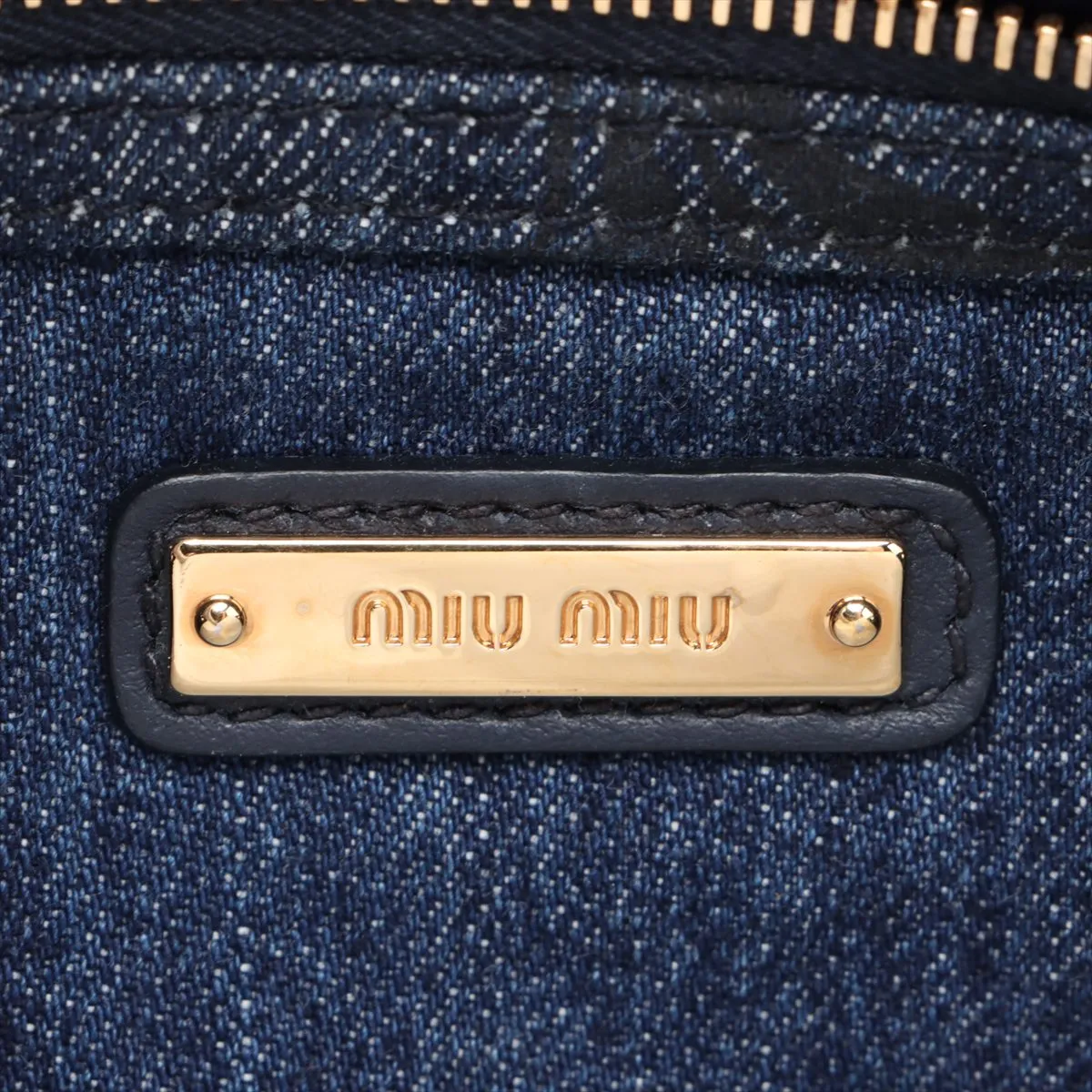 Matelasse Denim x Leather 2WAY Handbag Blue — view 10
