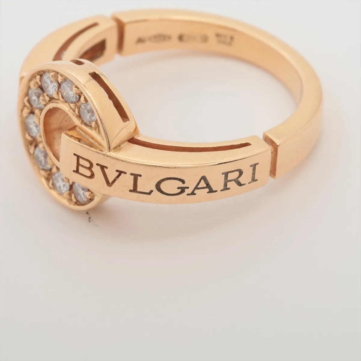 Bulgari Bvlgari Diamond Ring 750(PG) 5.0g Curette Small Brick — view 3