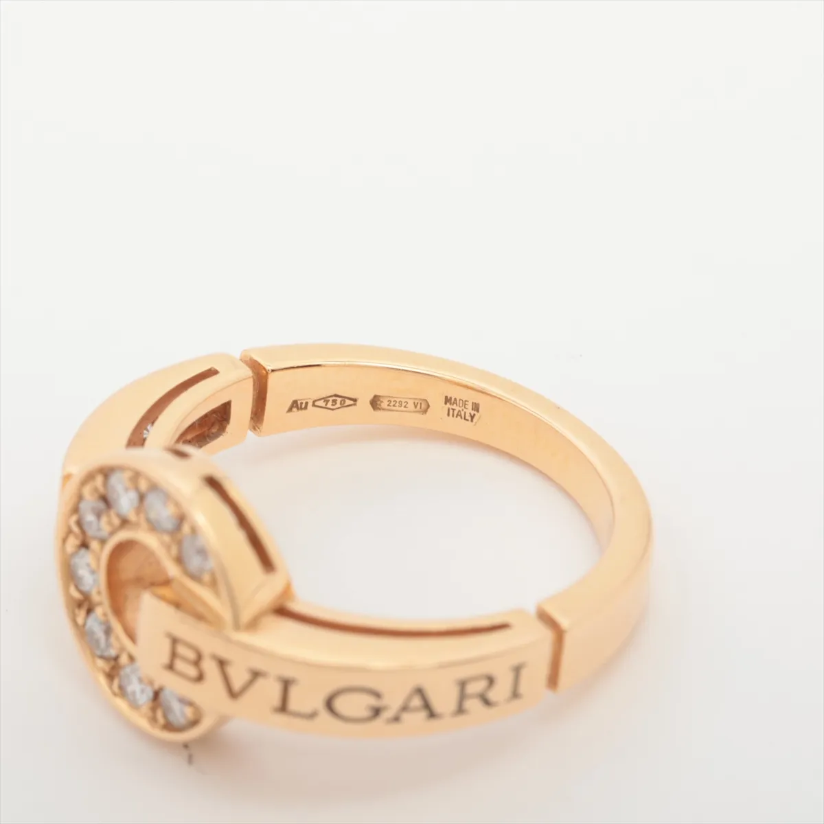 Bulgari Bvlgari Diamond Ring 750(PG) 5.0g Curette Small Brick — view 4