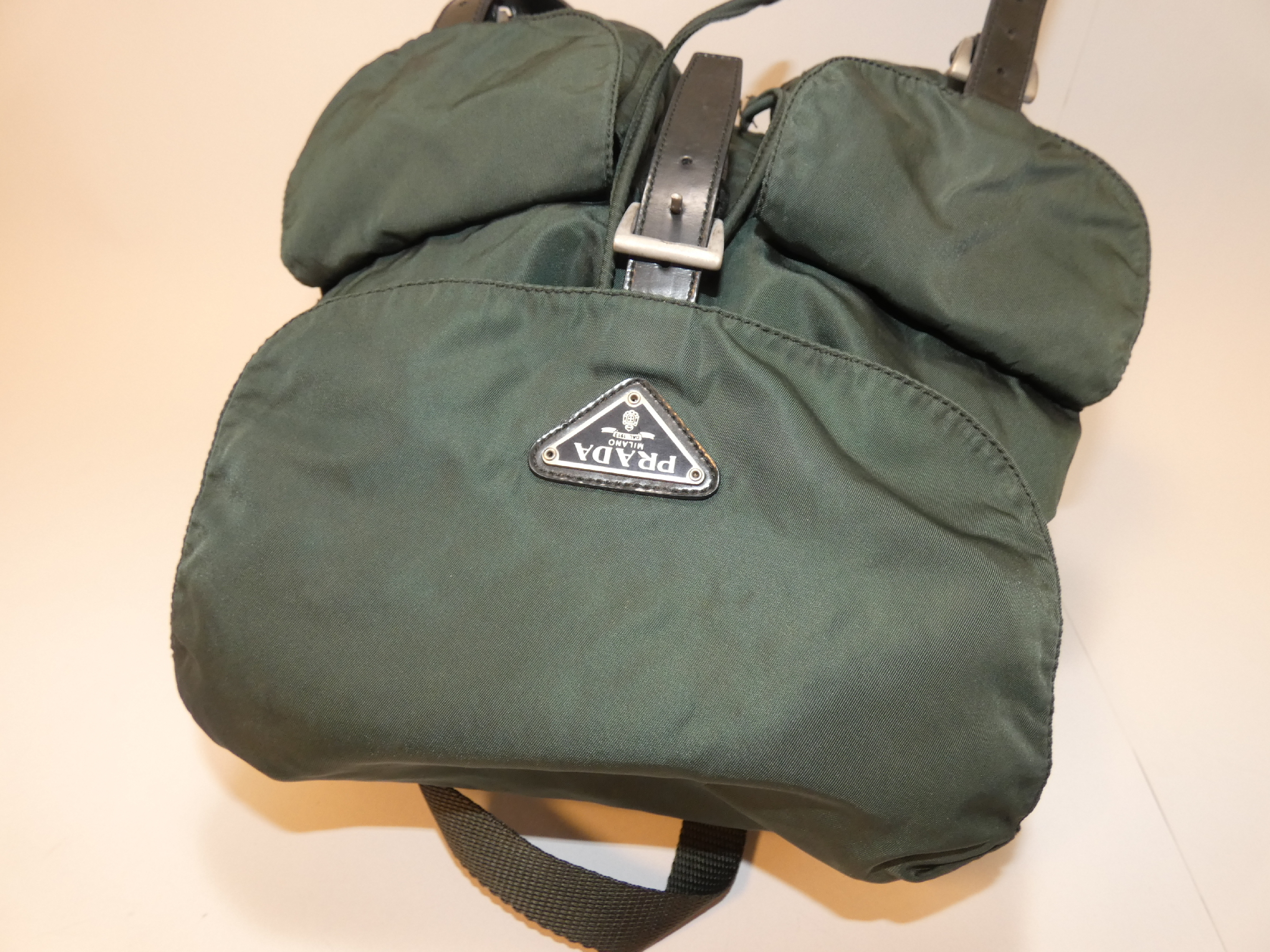 Front Belt Triangle Plate Nylon Backpack — view 3