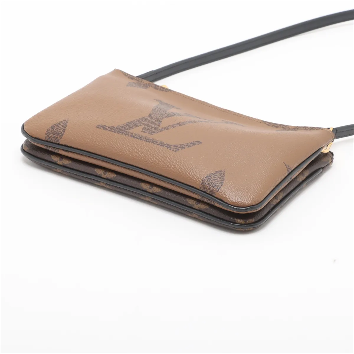 Giant Monogram Reverse Pochette Double Zip M69203 MI3290 Brown — view 3