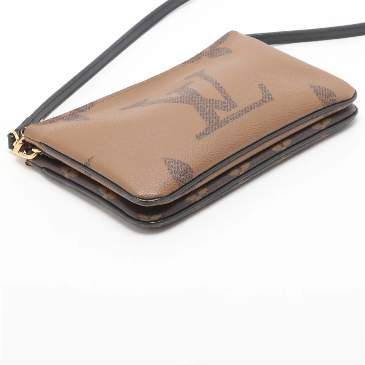 Giant Monogram Reverse Pochette Double Zip M69203 MI3290 Brown — view 4