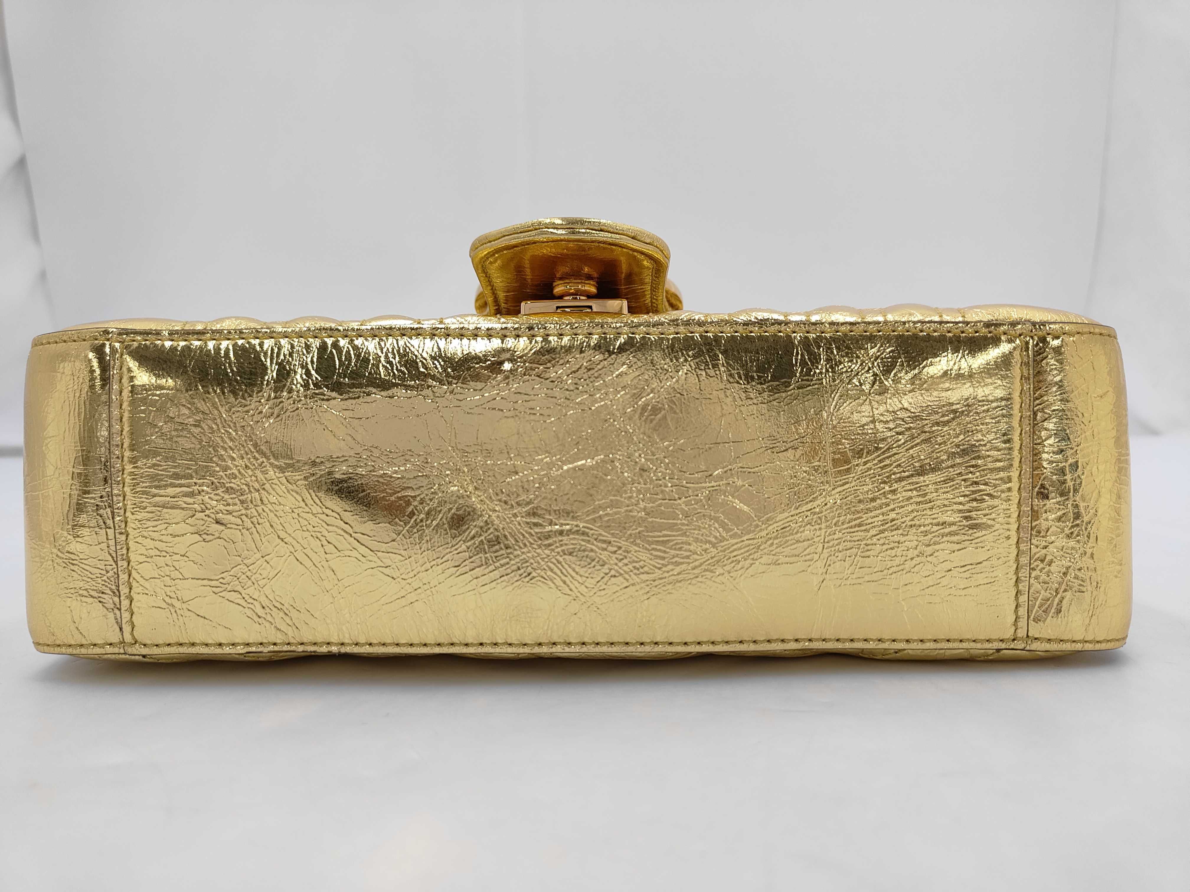 GG Marmont Chain Shoulder Bag, Gold, 443497 (Shoulder Bag) — view 3