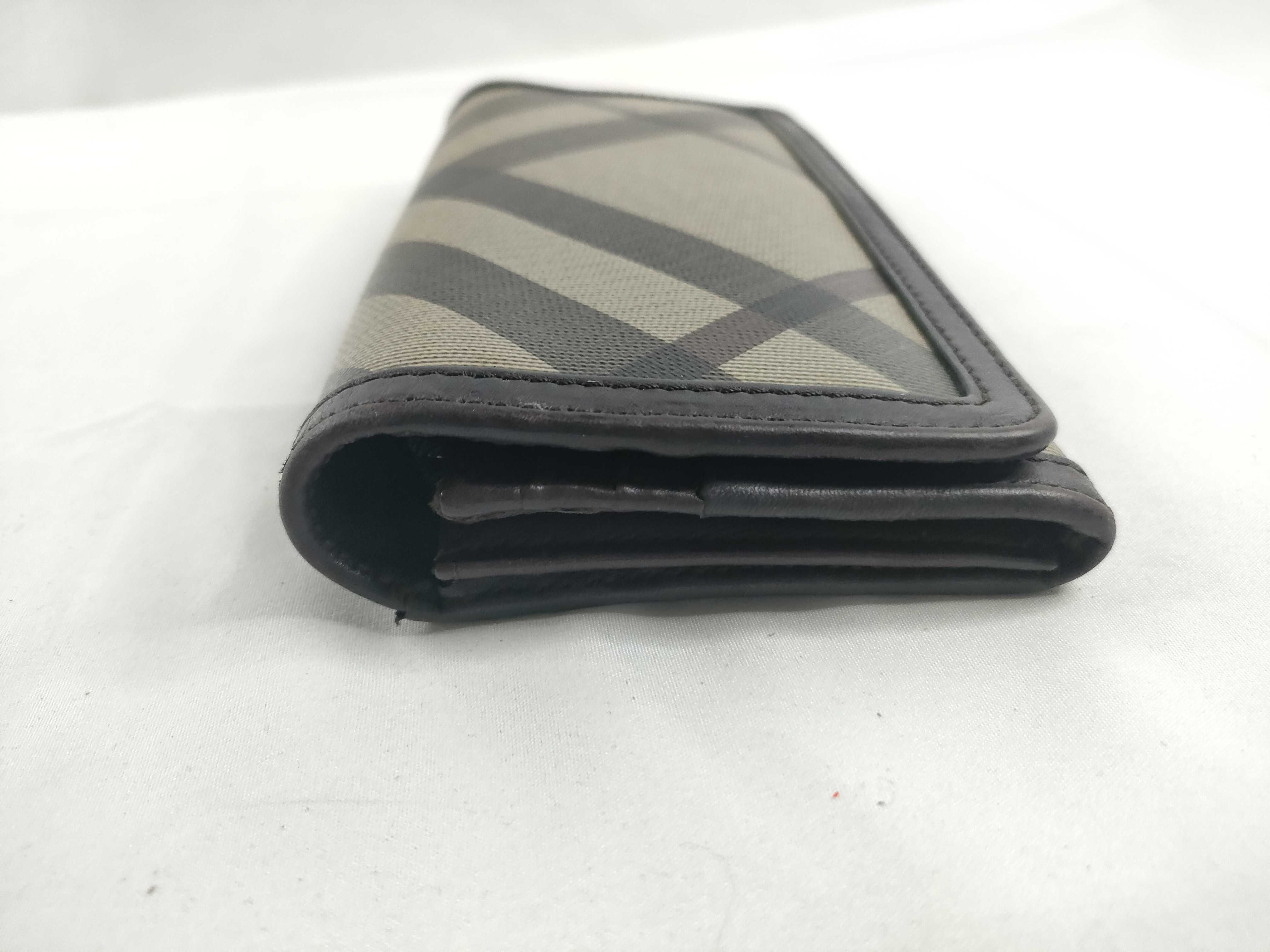 Check PVC Leather Long Wallet — view 5