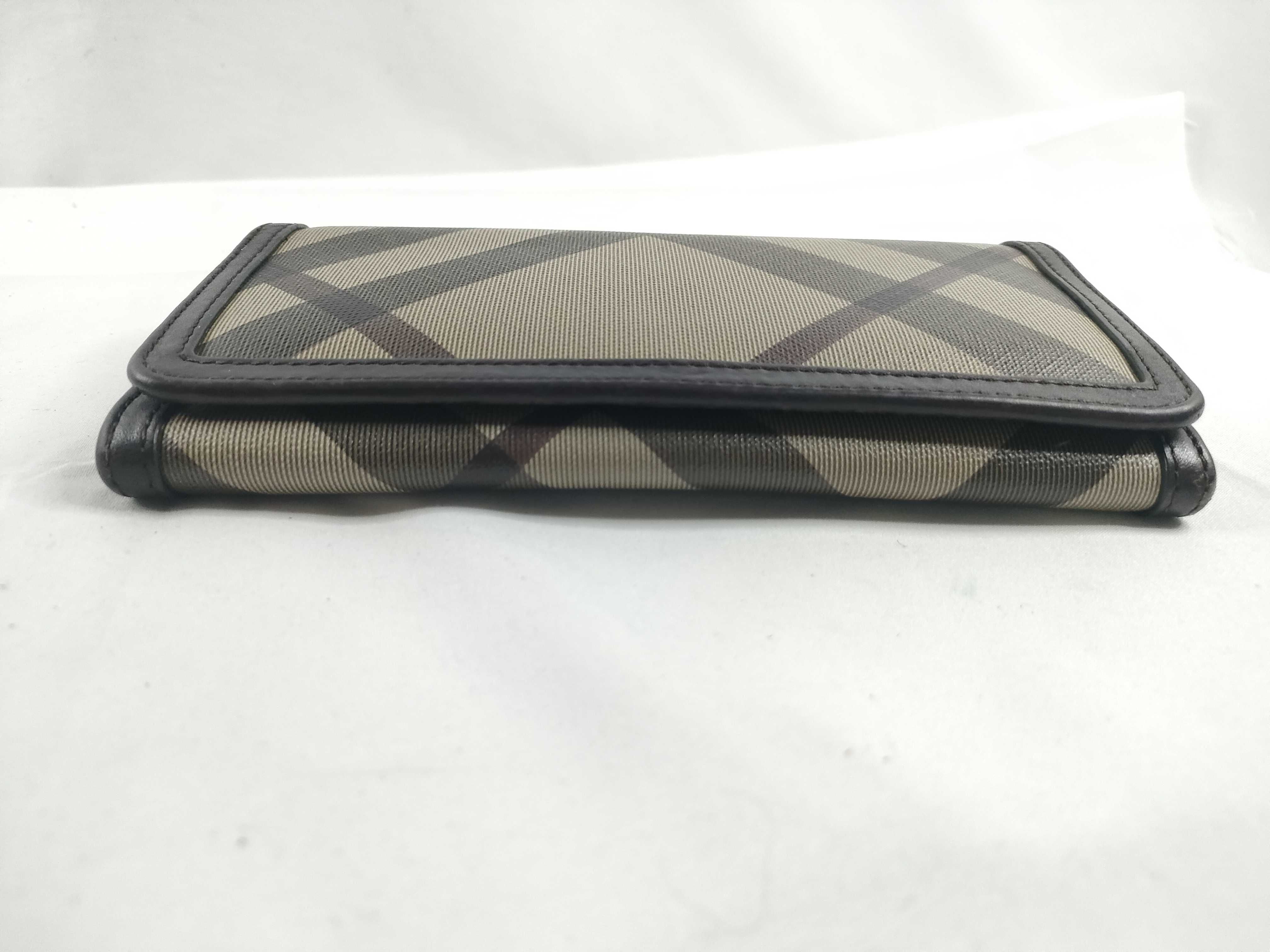 Check PVC Leather Long Wallet — view 6