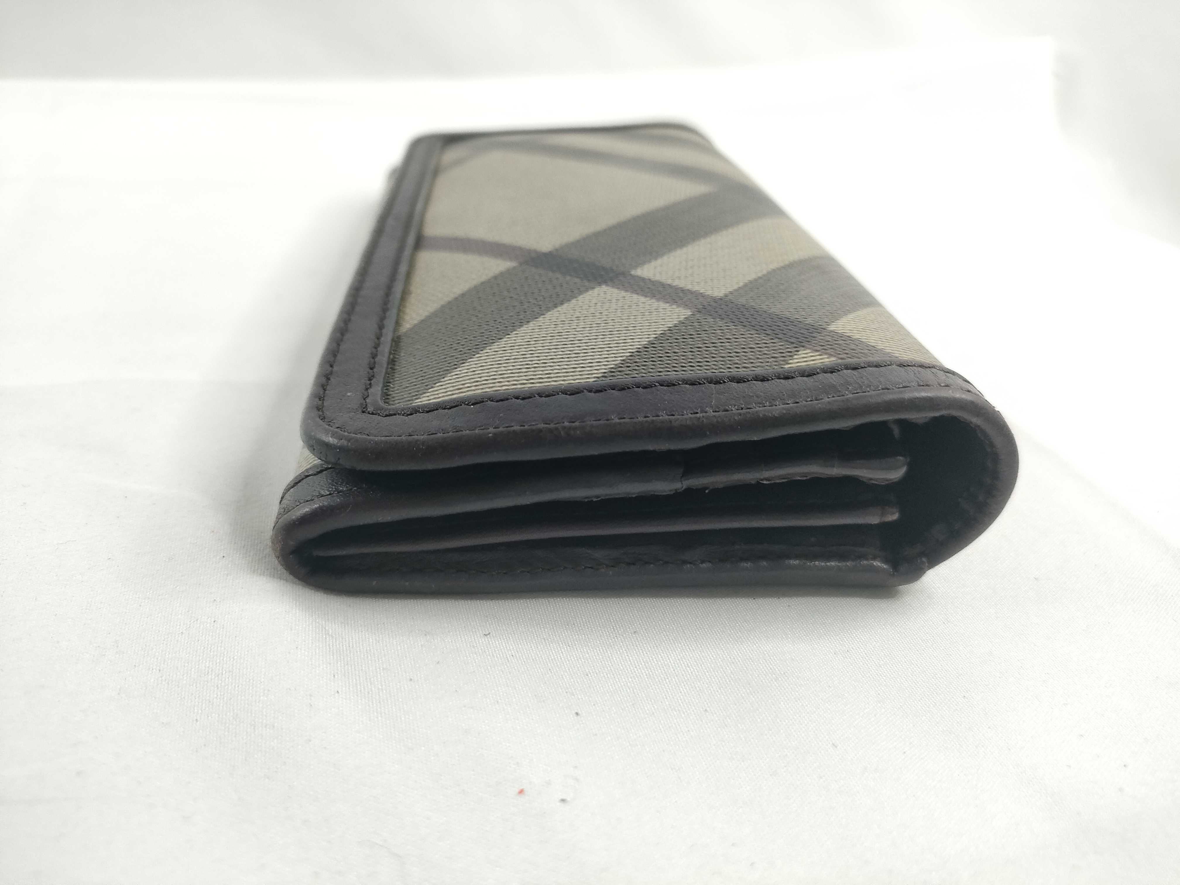 Check PVC Leather Long Wallet — view 7