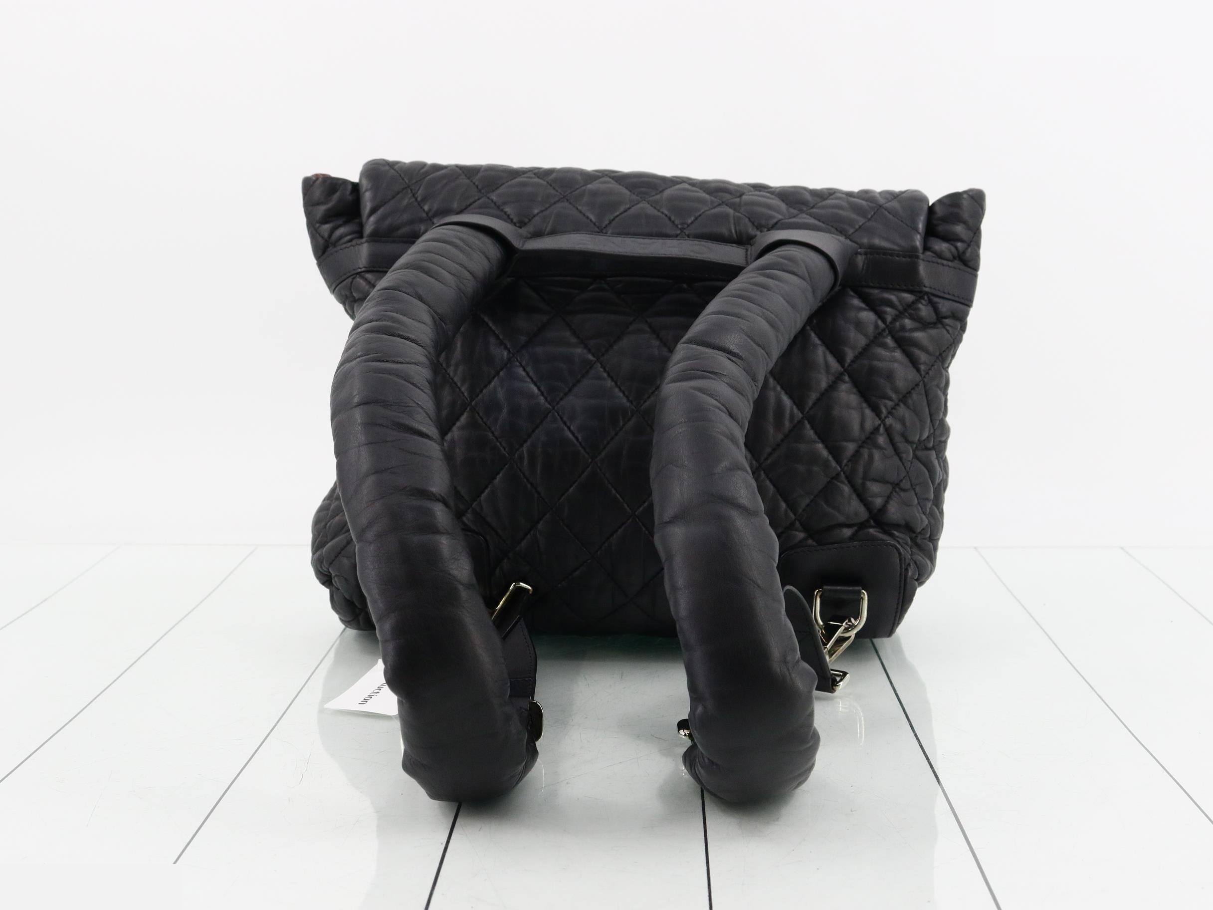 Coco Cocoon Leather Backpack with Coco Mark - Black — view 2