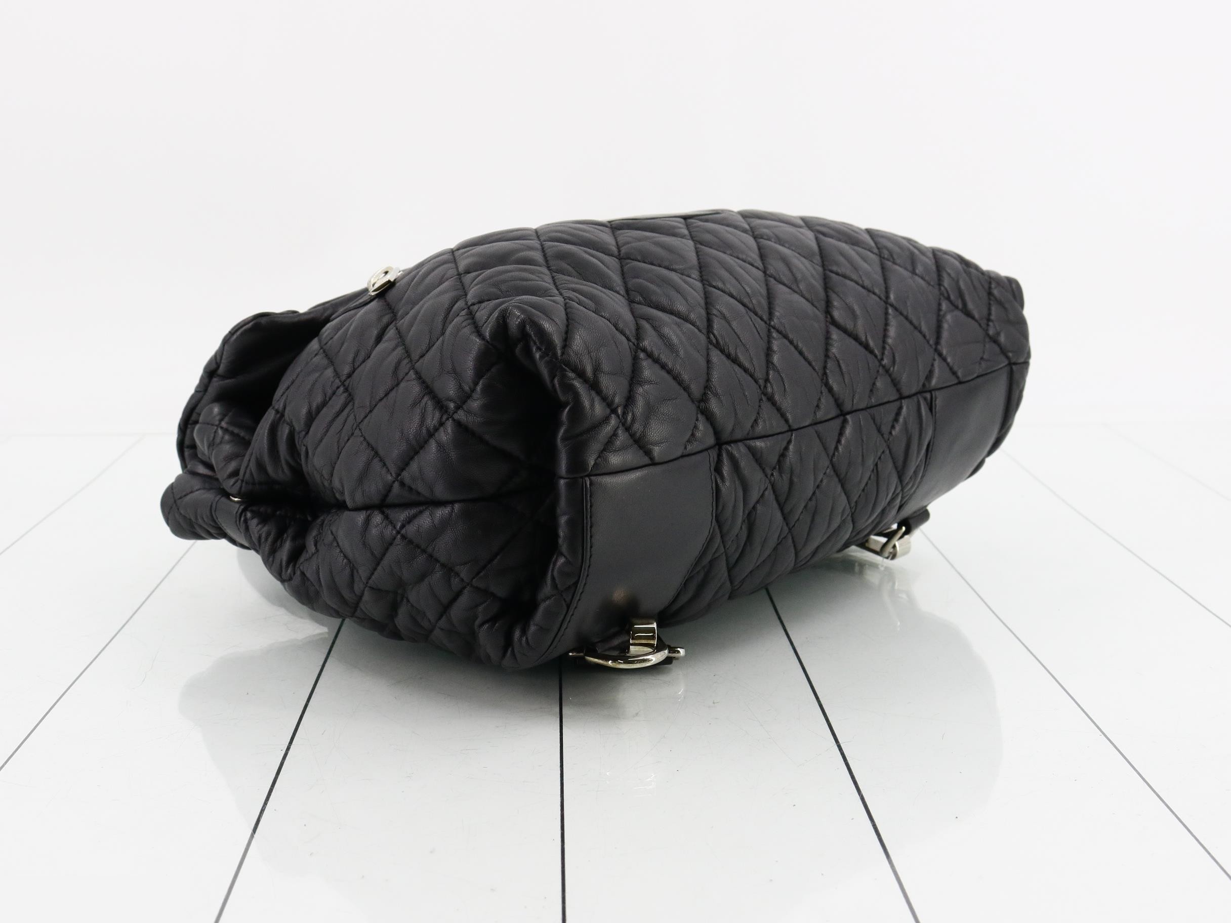Coco Cocoon Leather Backpack with Coco Mark - Black — view 5