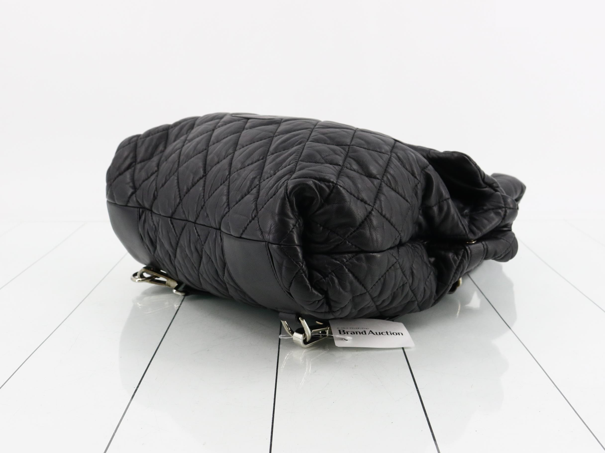 Coco Cocoon Leather Backpack with Coco Mark - Black — view 6