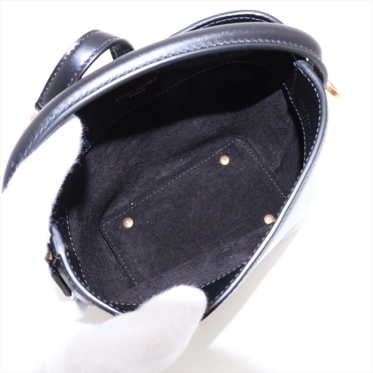 LE 37 mini 765870 Leather 2-Way Handbag, Black — view 8