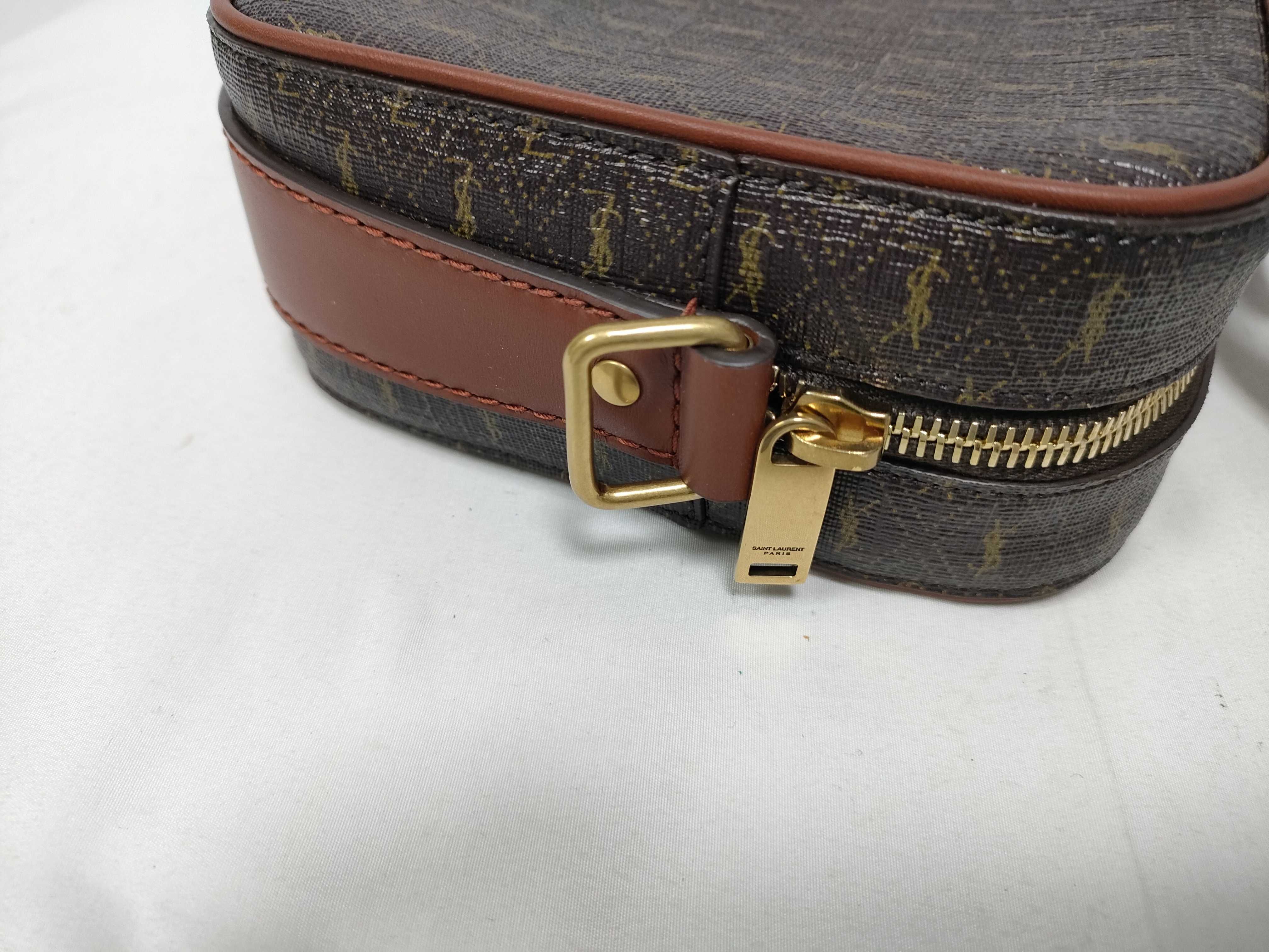 Camera Bag, PVC x Leather Shoulder Bag, Brown, 669957 (Shoulder Bag) — view 10