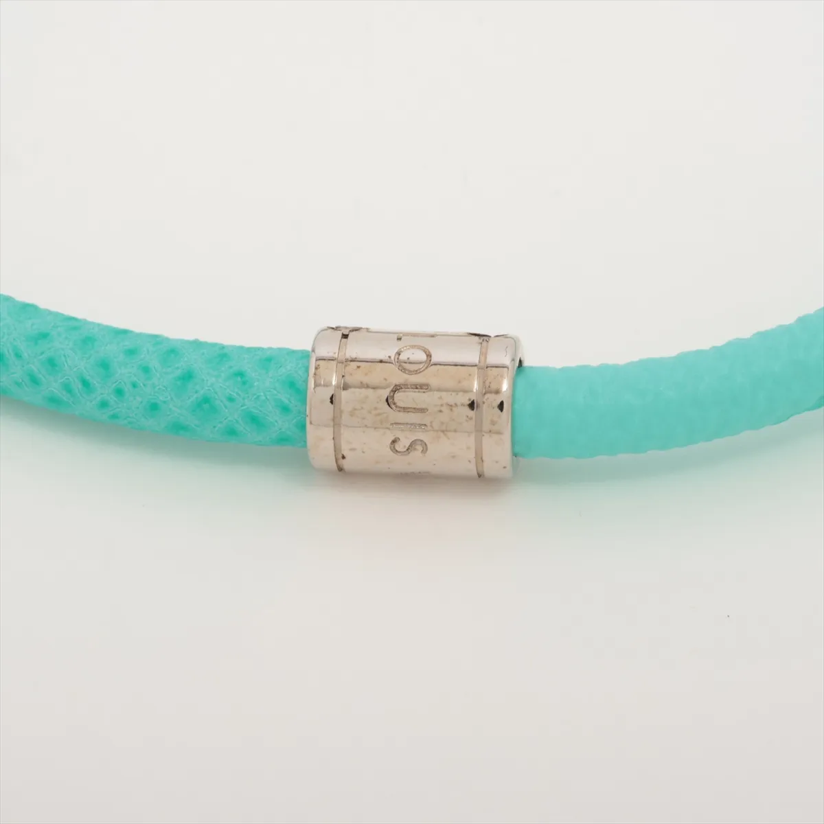 BC0223 Bracelet, 19, Metal x Leather, Green x Silver, — view 3