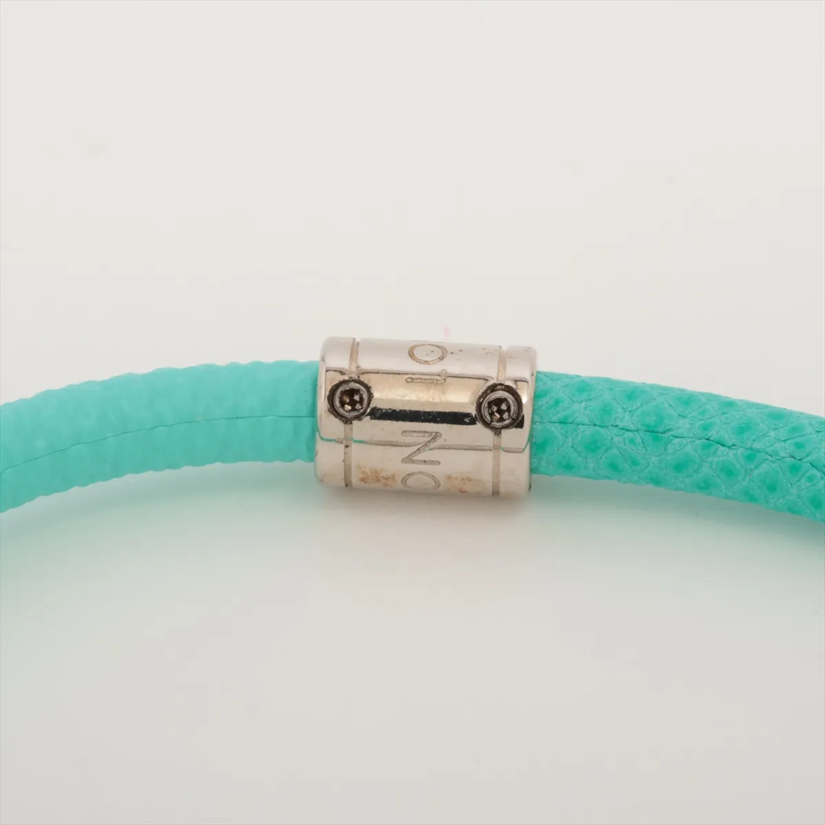 BC0223 Bracelet, 19, Metal x Leather, Green x Silver, — view 4