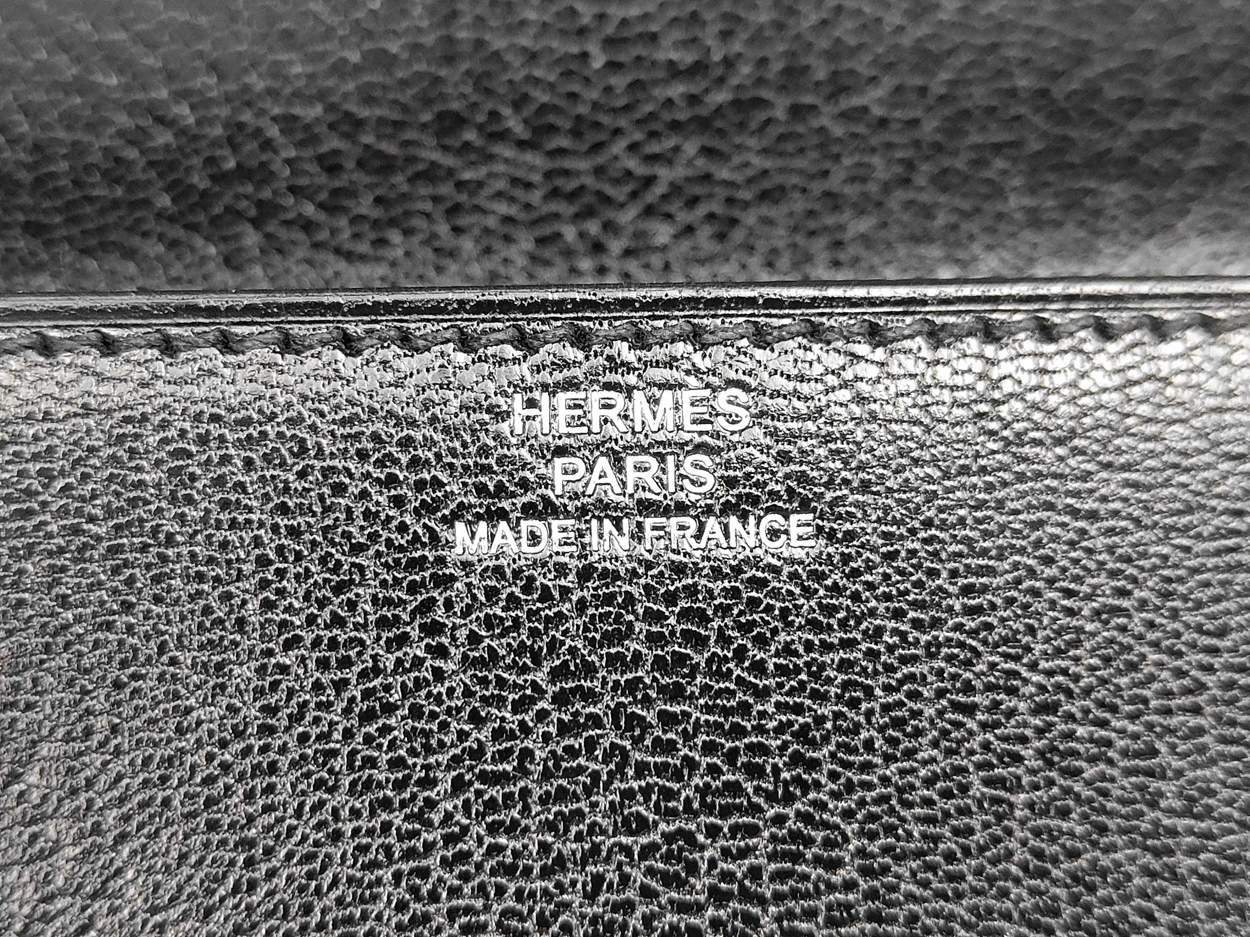 Medor To Go Black Silver Hardware Chevre Leather Shoulder Bag (G Stamp) — view 12