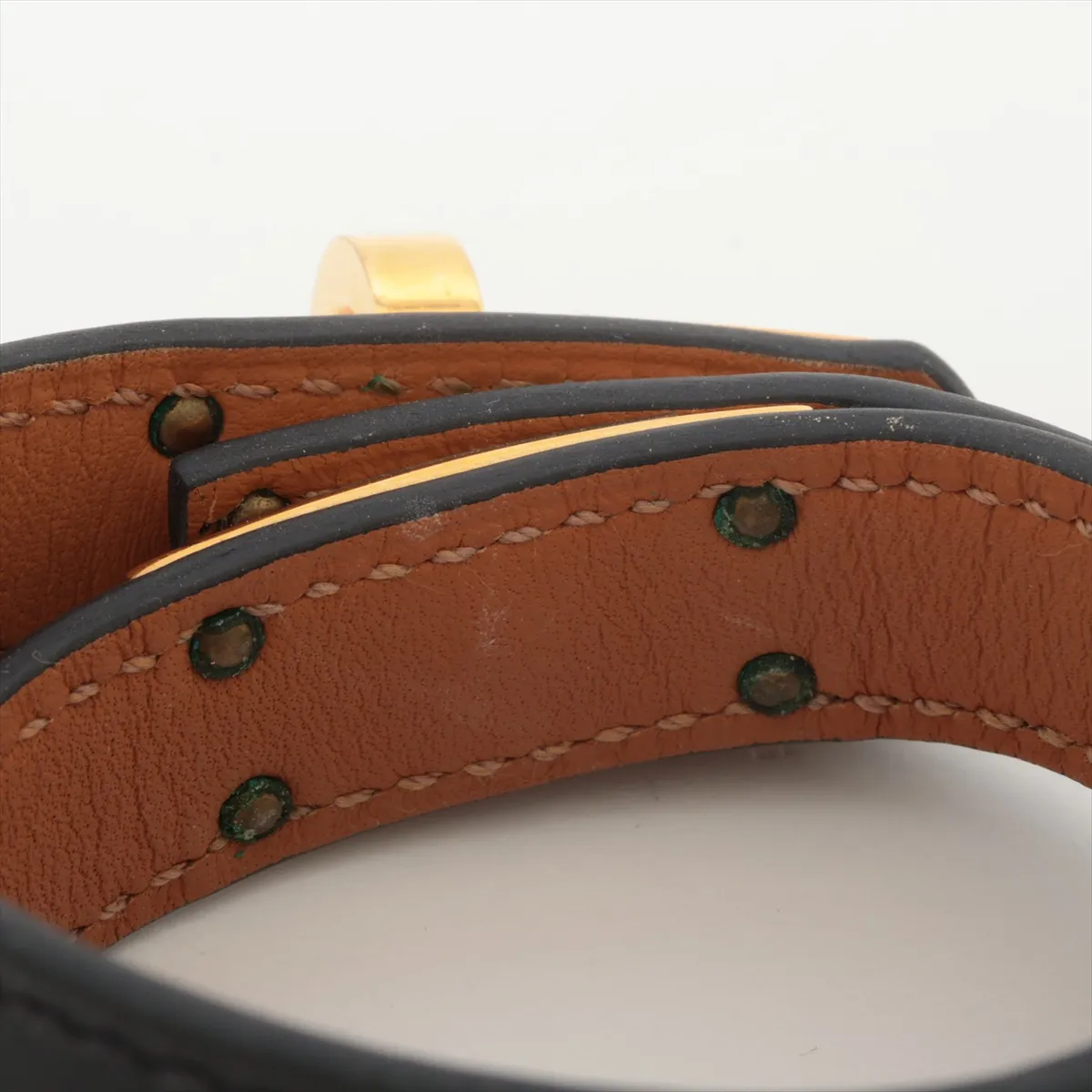 Kelly Double Tour A2017 Bracelet Leather x GP Black x Gold — view 4