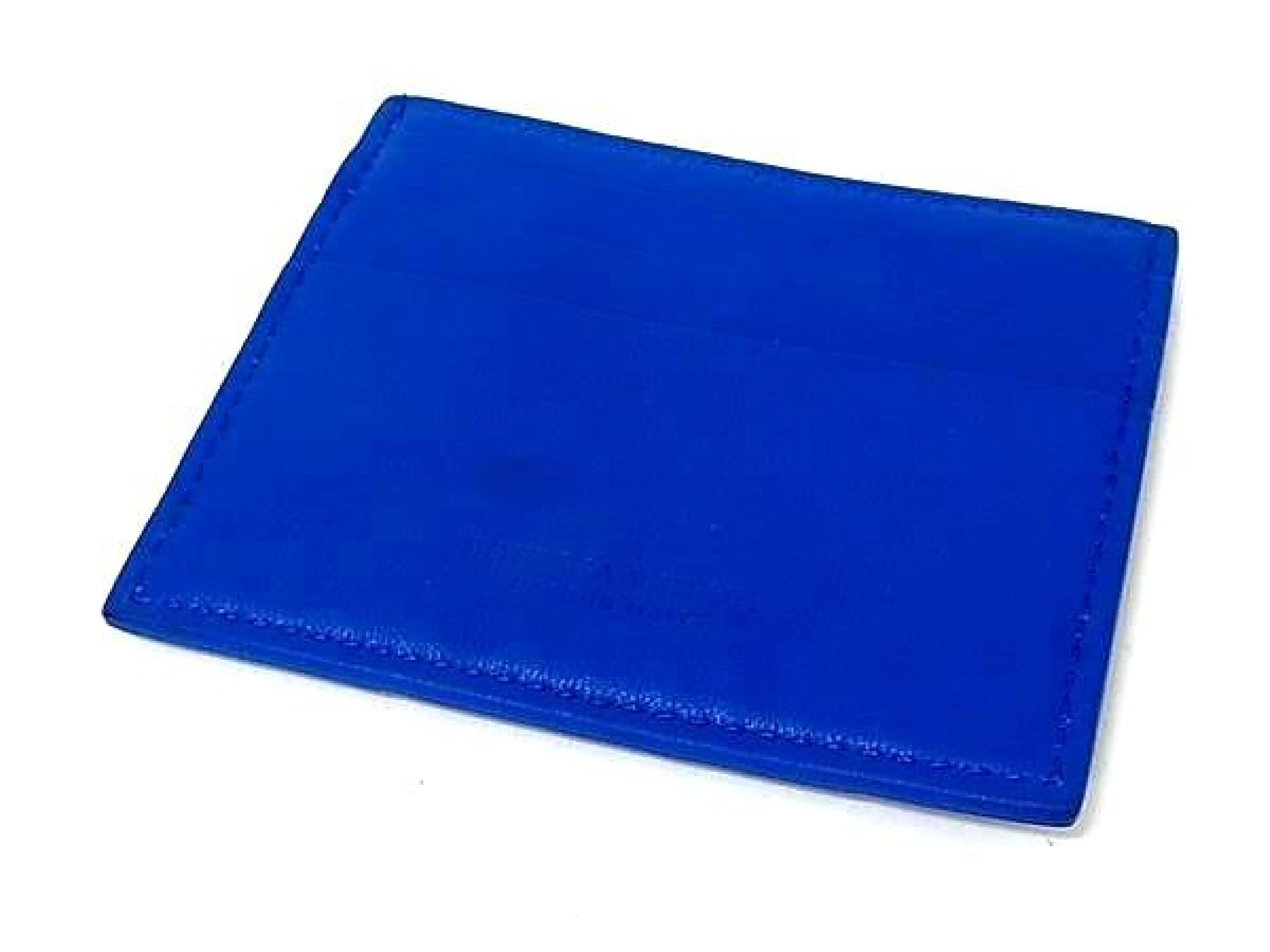 Maxi Intrecciato Leather Card Case/Pass Case (Blue, GC3039) — view 2
