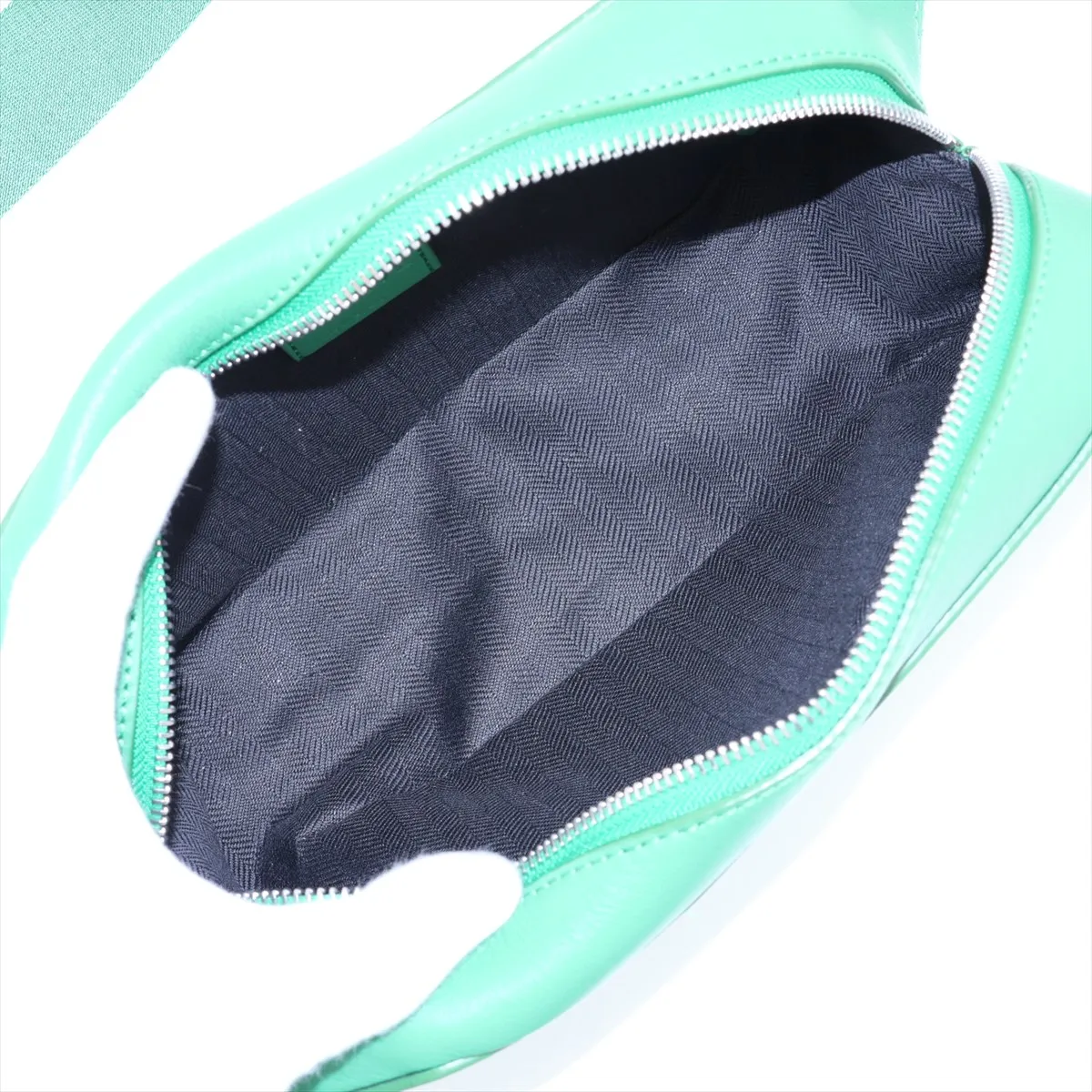Convertible Sling Leather Waist Pouch, Green — view 6