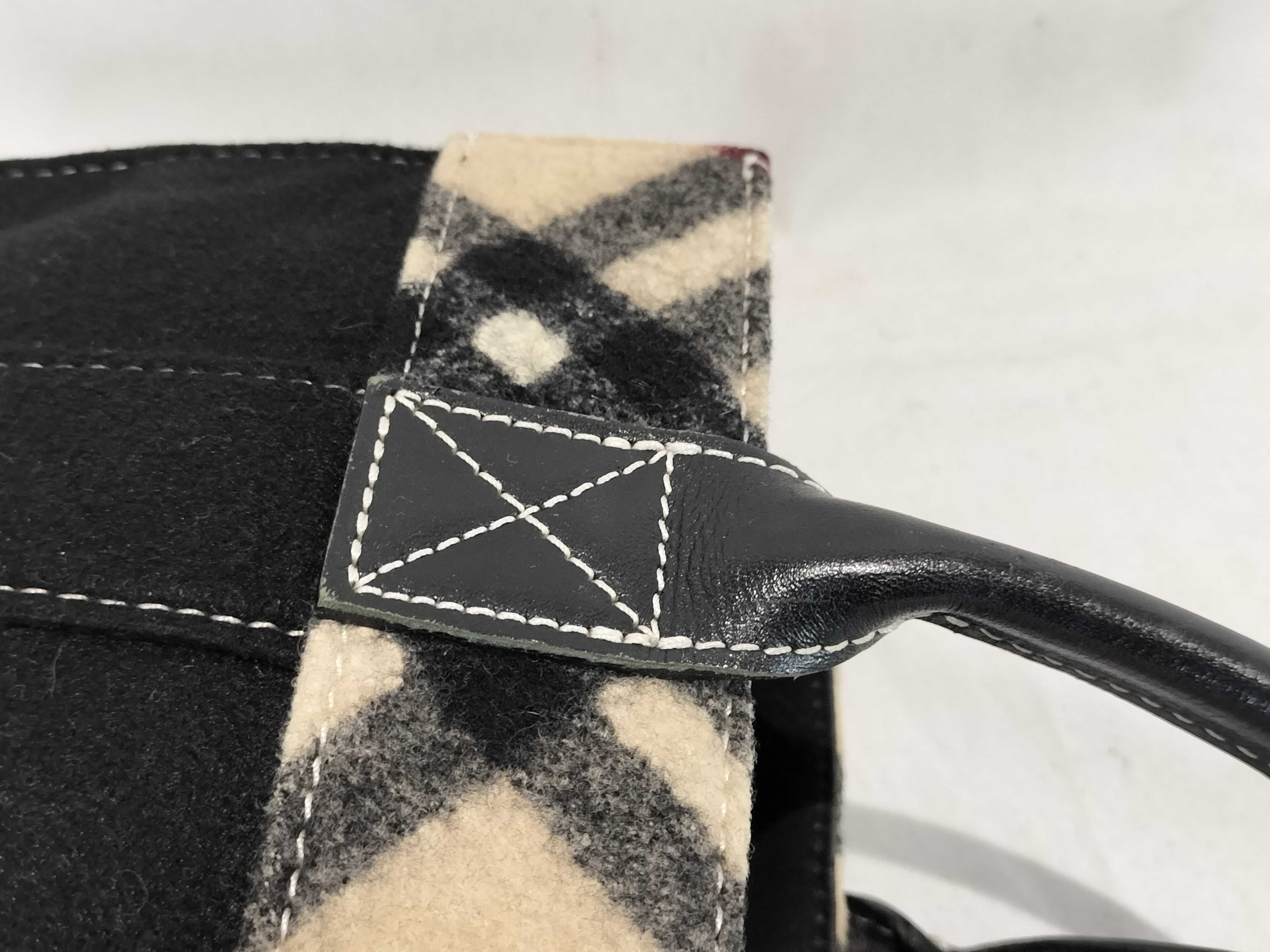 Blue Label Nova Check Wool Handbag — view 6