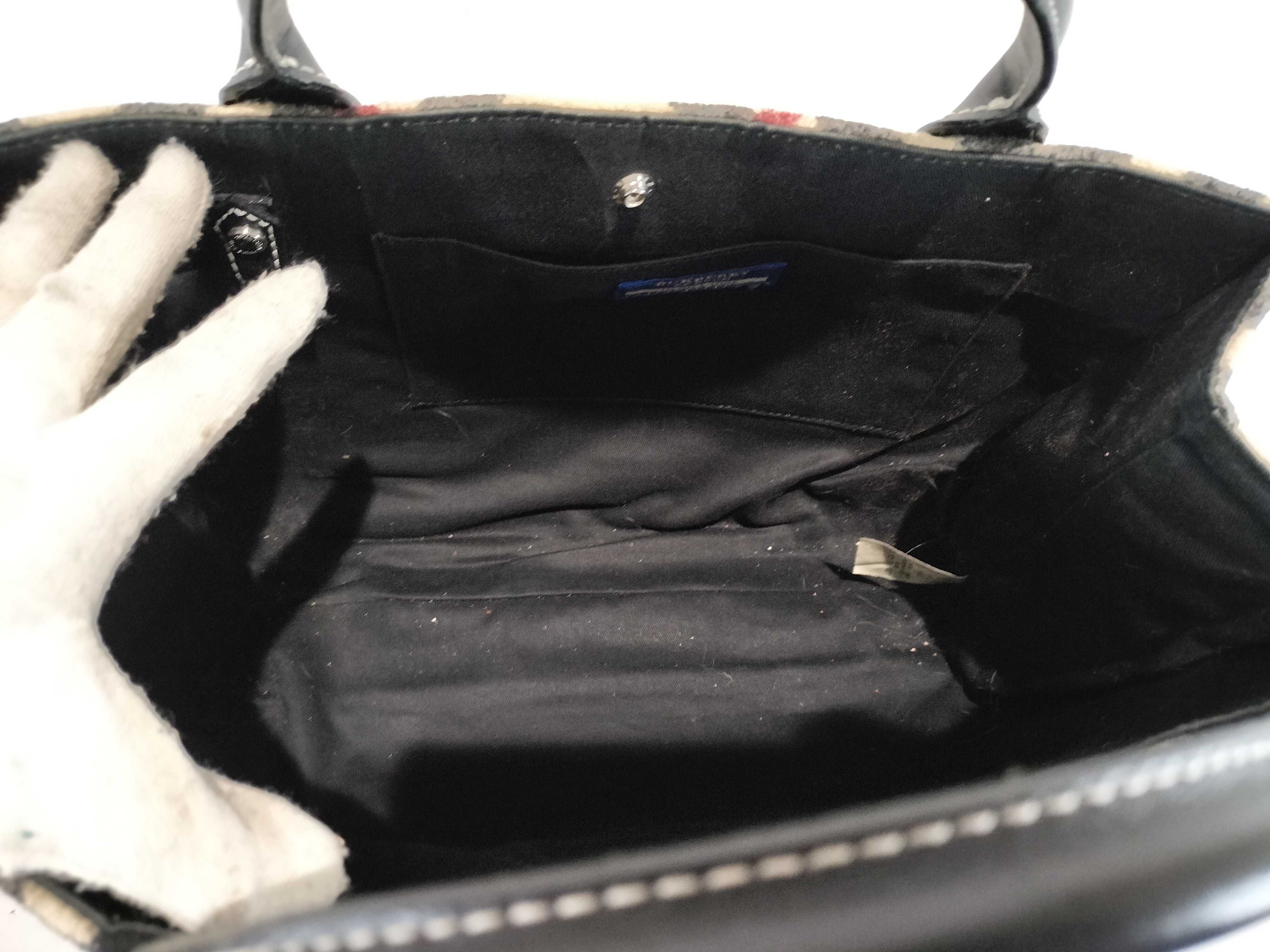 Blue Label Nova Check Wool Handbag — view 9