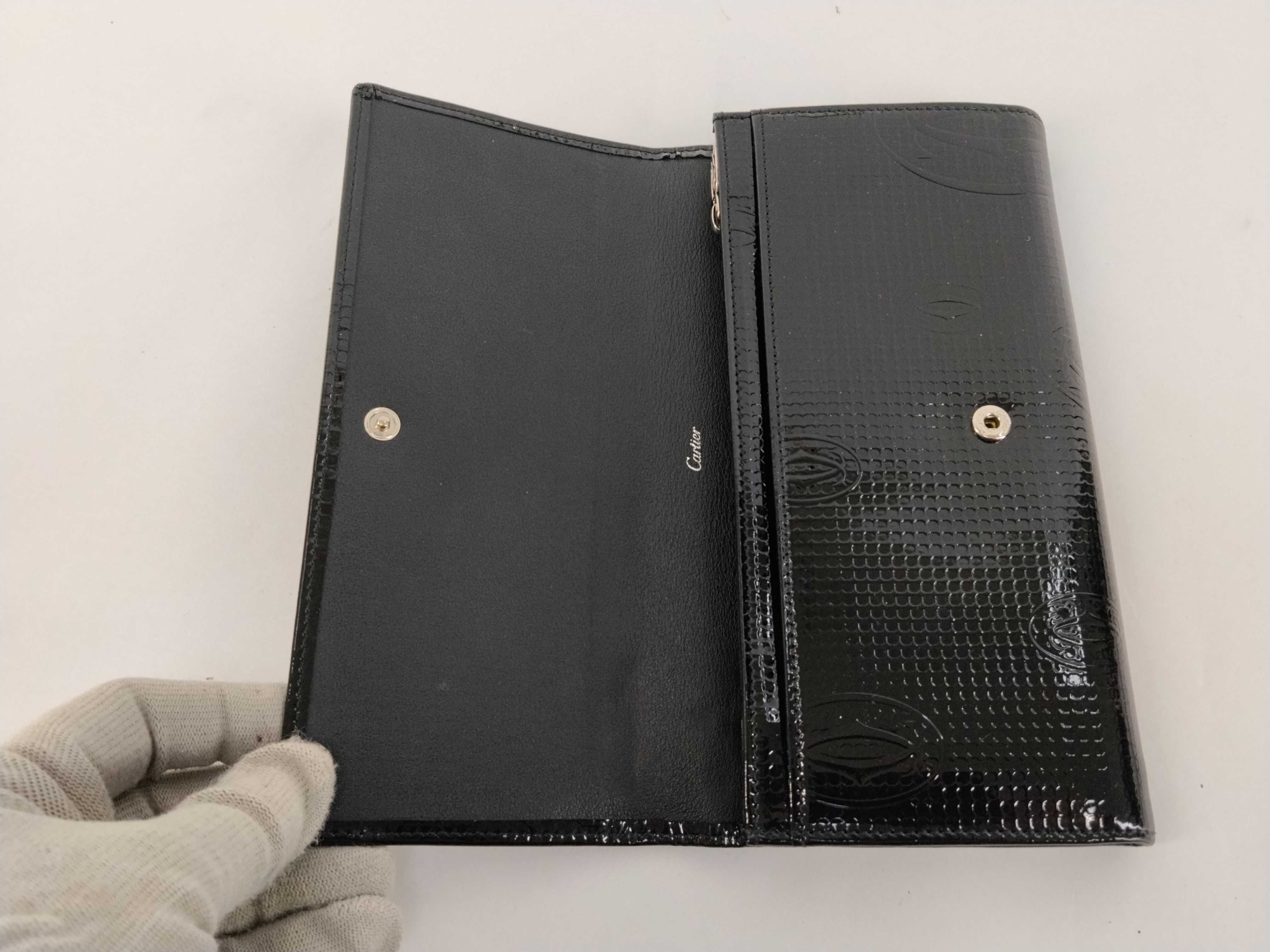 Happy Birthday Black Enamel Long Wallet (Includes Box and Dust Bag) — view 8