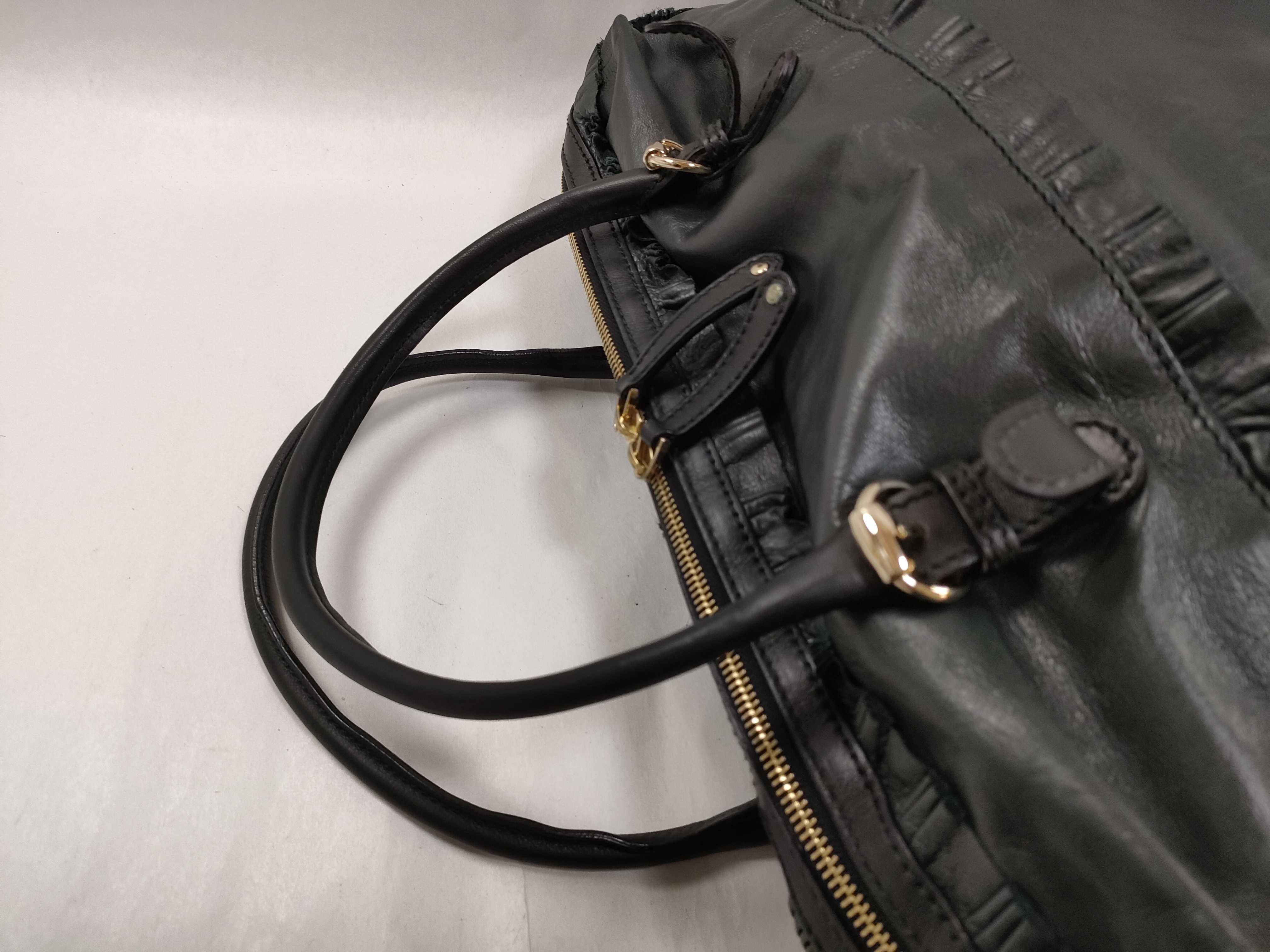 189847 Leather Handbag, Black — view 3