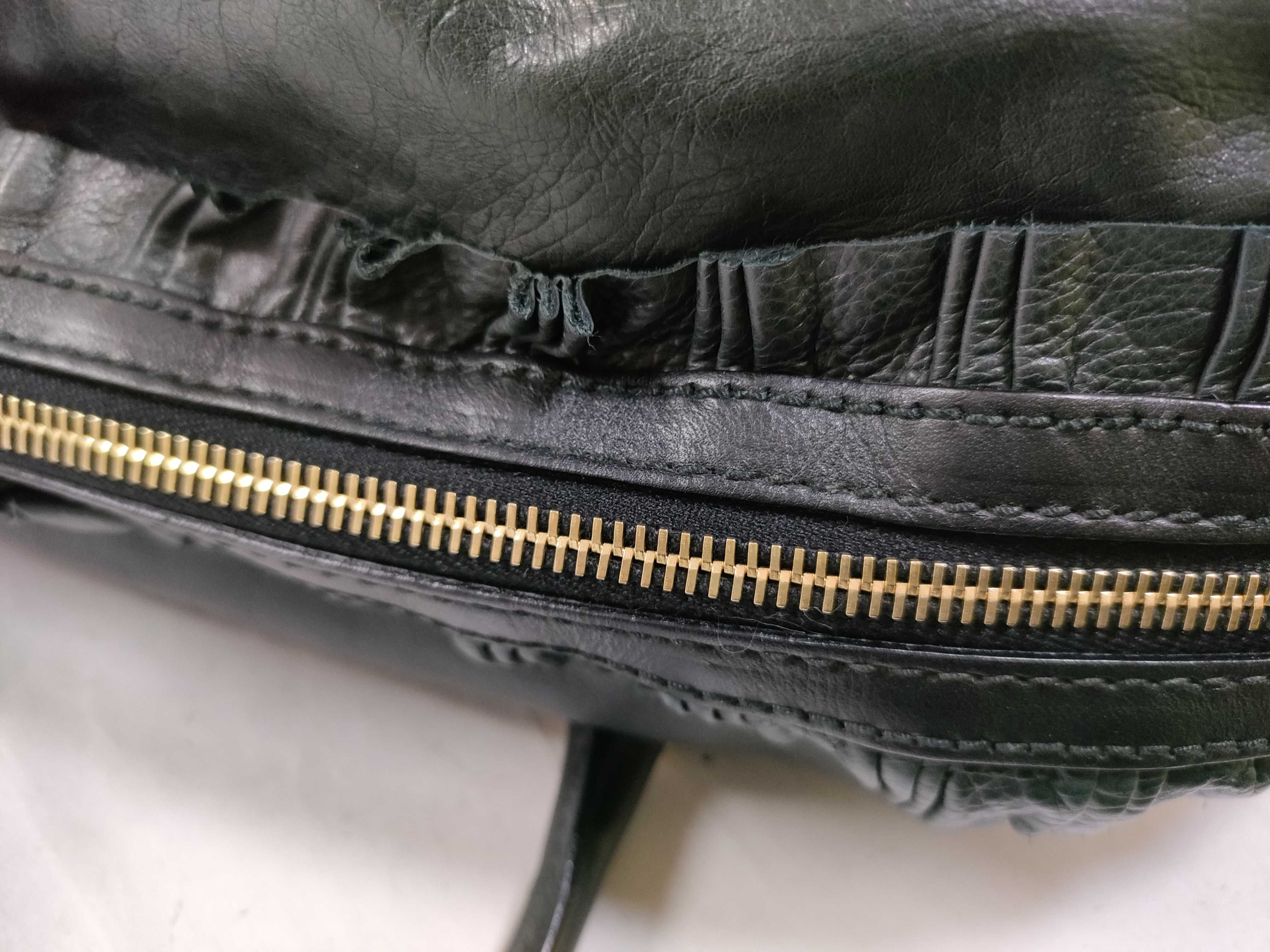 189847 Leather Handbag, Black — view 6