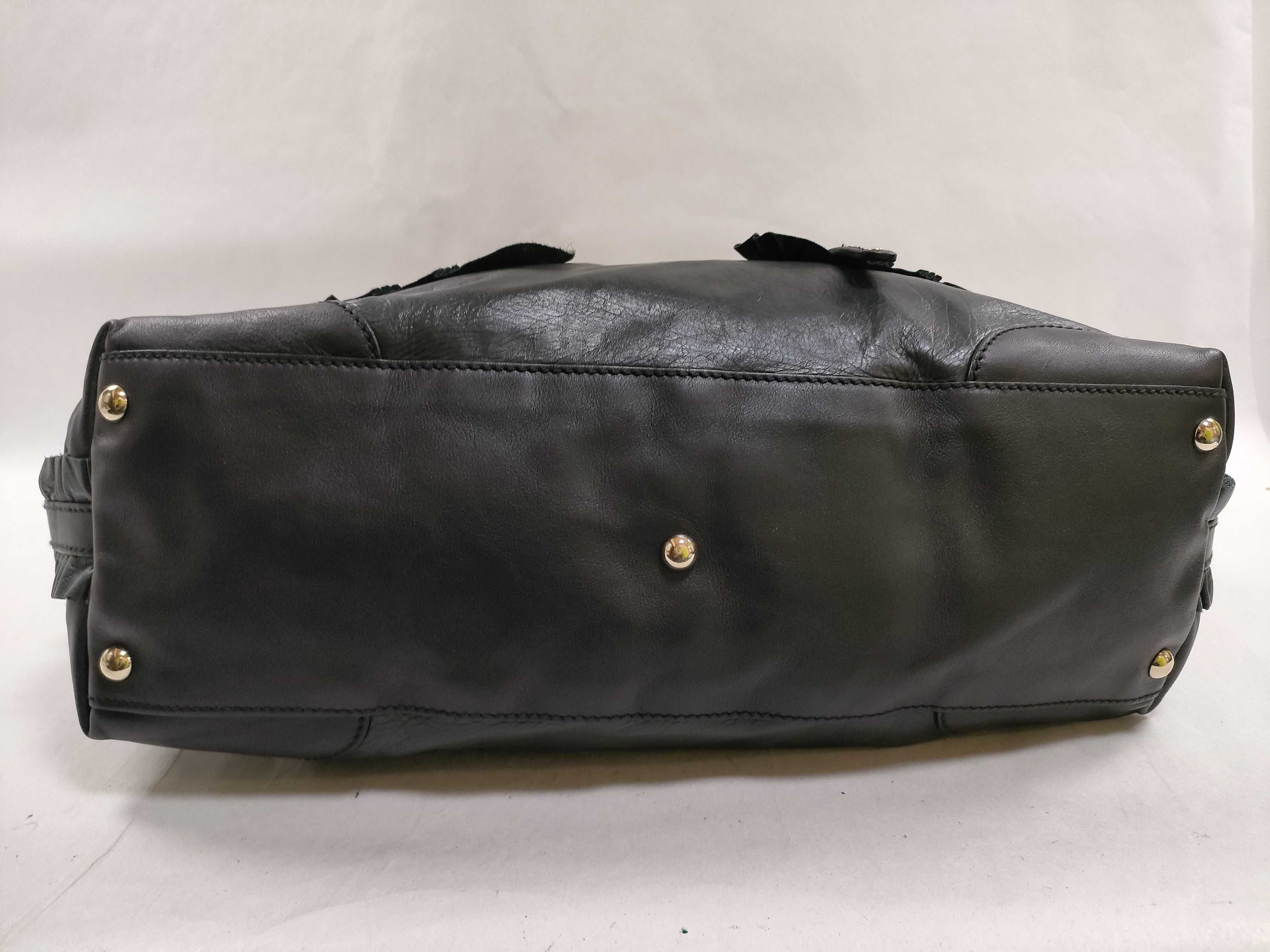 189847 Leather Handbag, Black — view 9