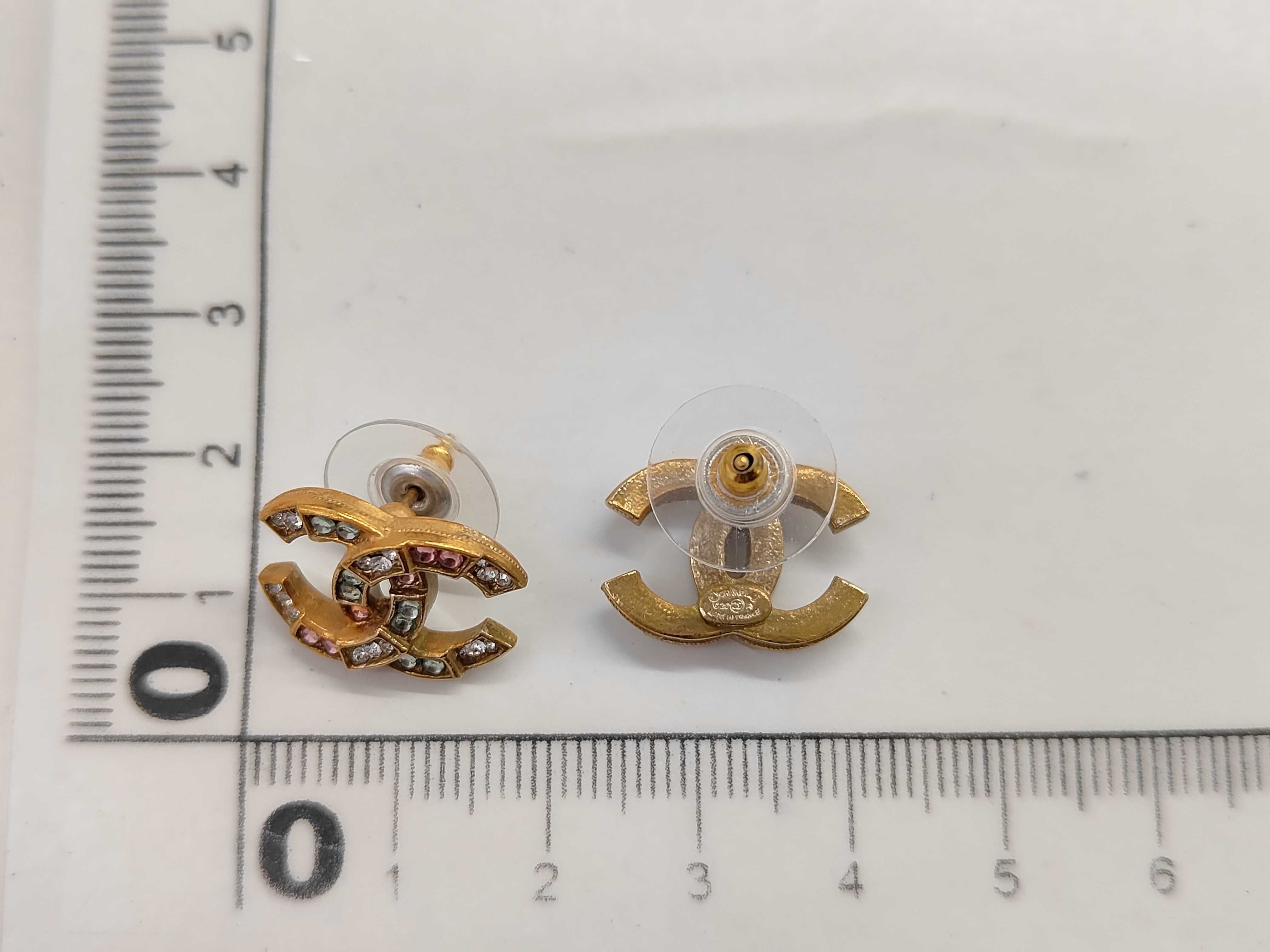 Coco Mark Color Rhinestone Earrings C20A — view 5