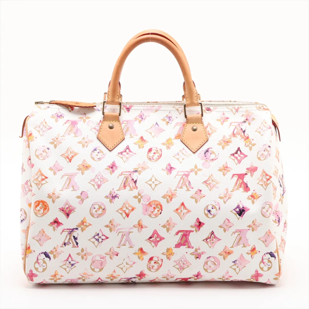Monogram Watercolor Speedy 35 M95752 SP1068 White x Pink — view 2