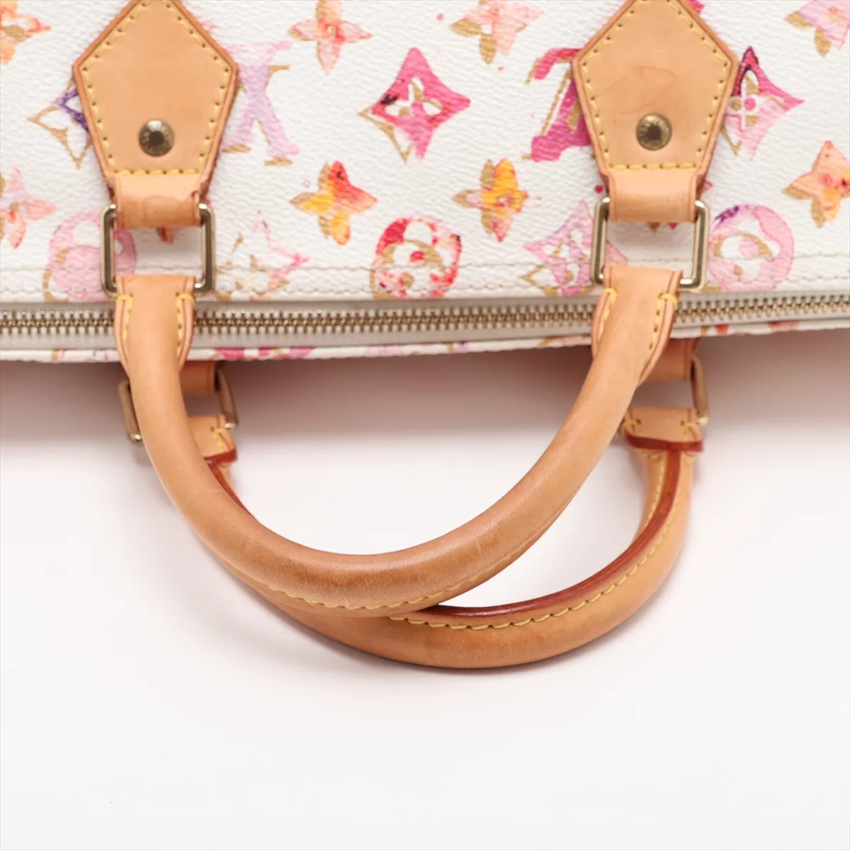 Monogram Watercolor Speedy 35 M95752 SP1068 White x Pink — view 5