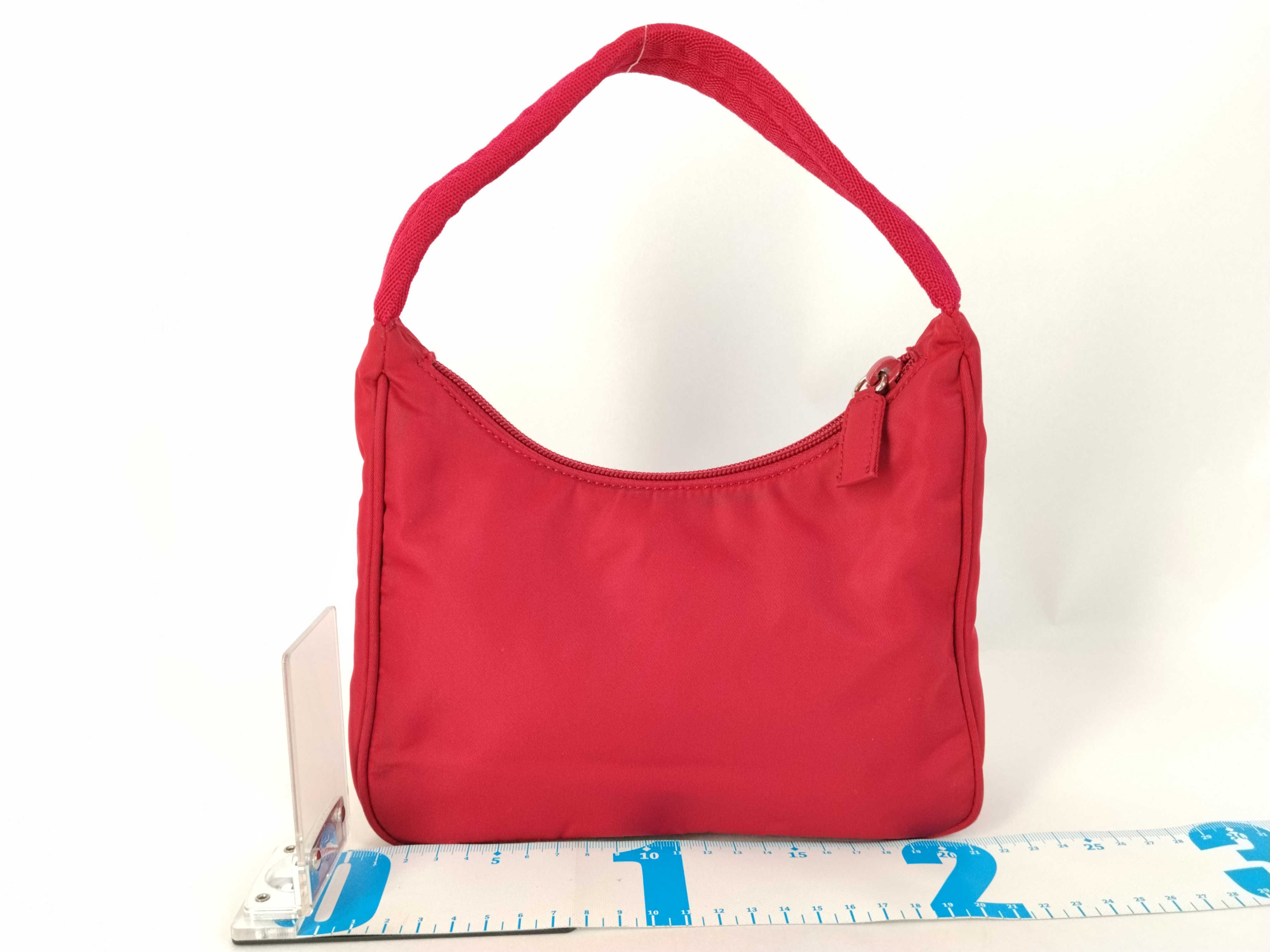 nylon bag, Prada nylon triangular logo one-shoulder bag, hobo handbag — view 2