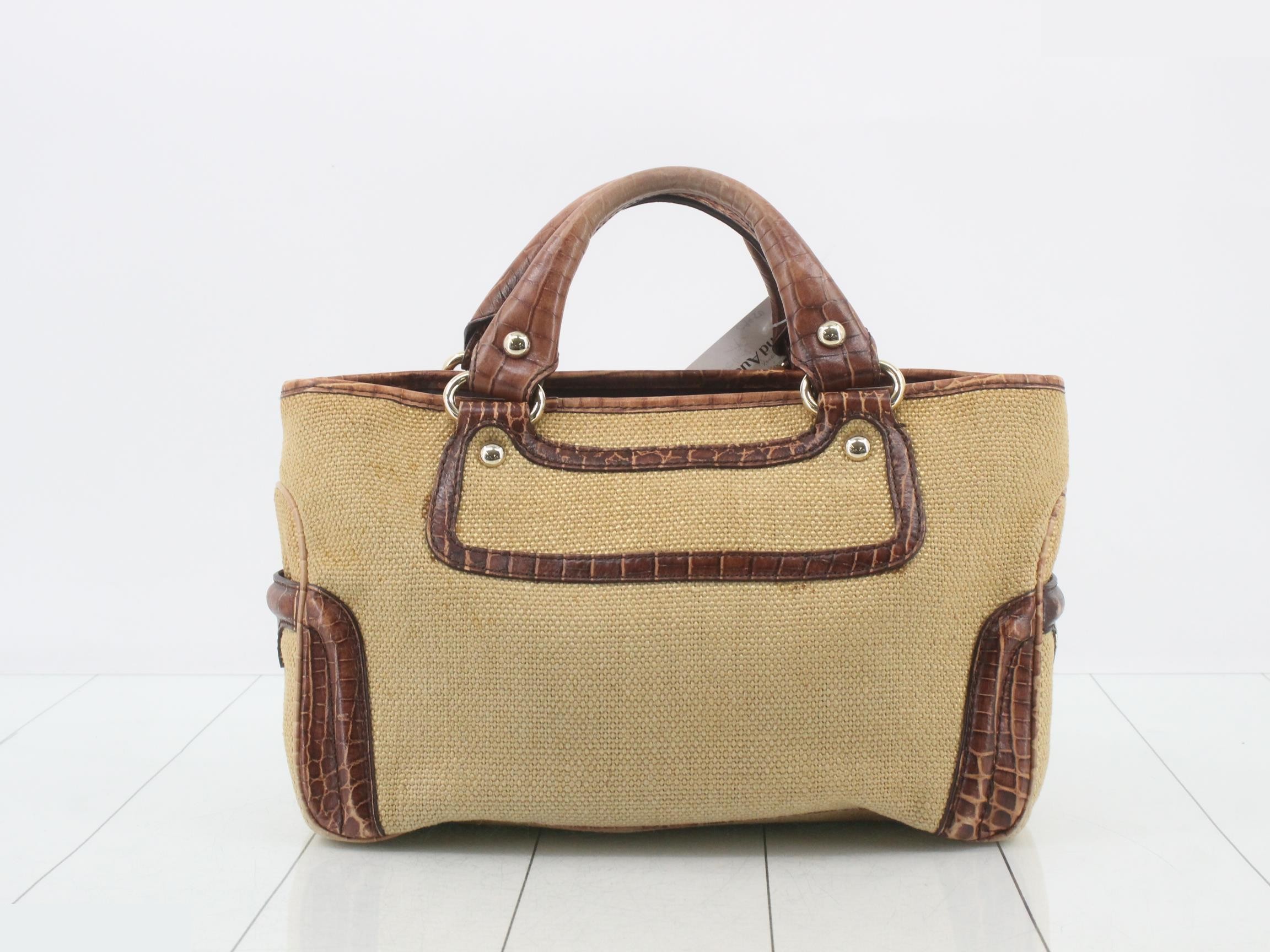 Boogie Bag with Triomphe Charm, Python Embossed, Combination Fabric — view 2