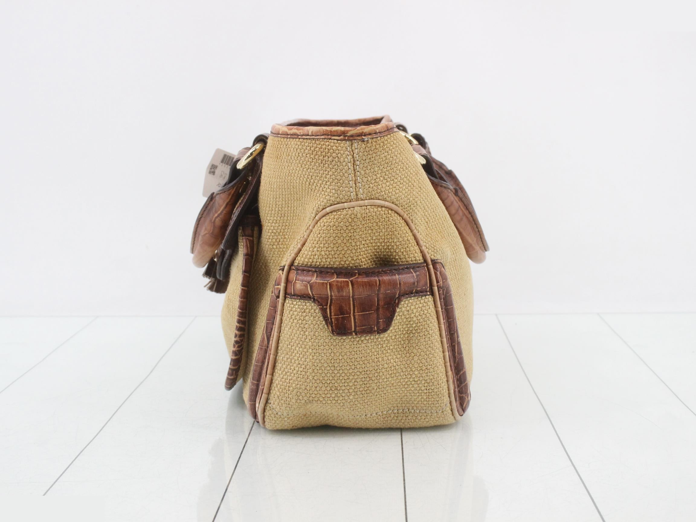 Boogie Bag with Triomphe Charm, Python Embossed, Combination Fabric — view 3