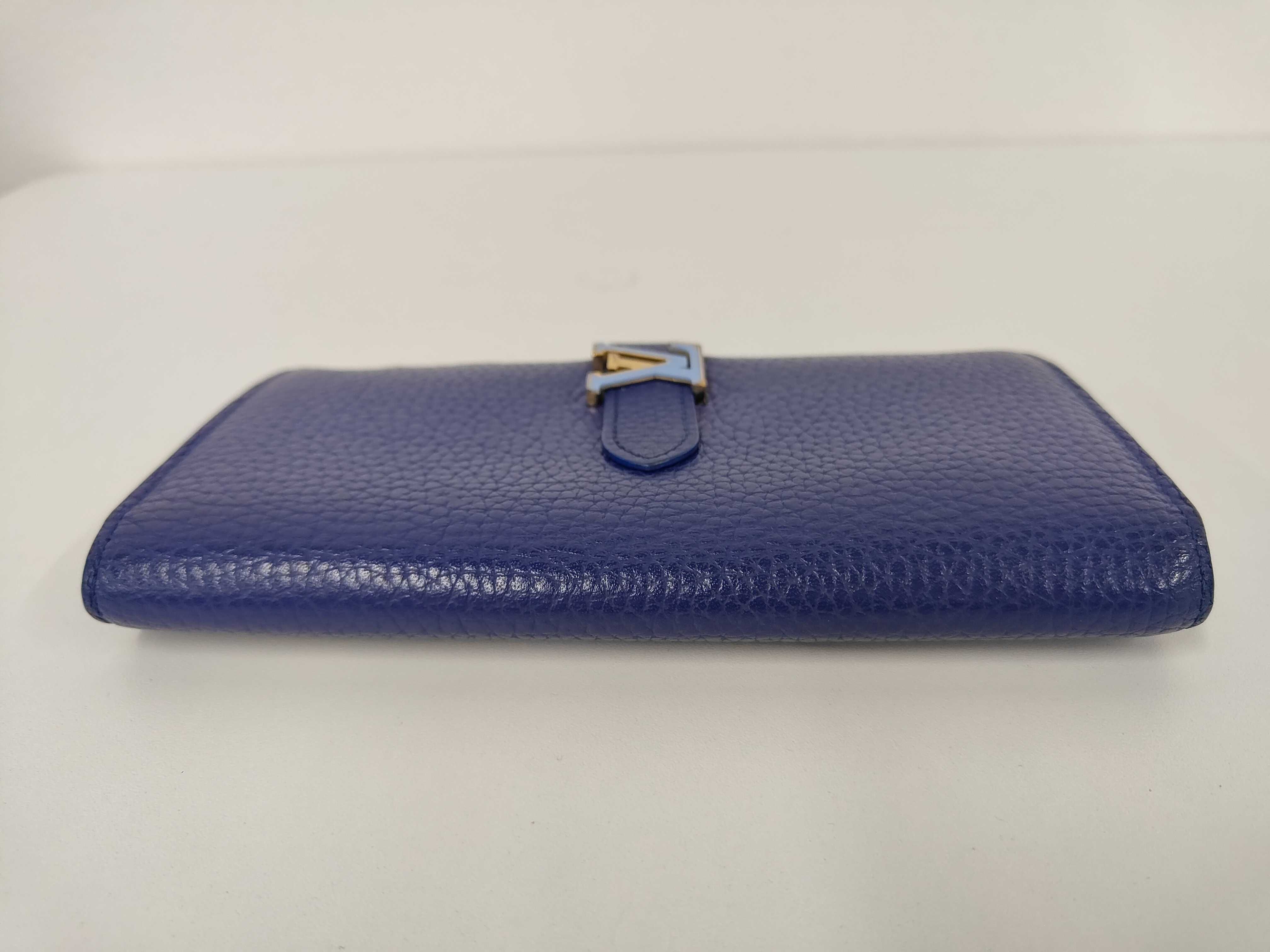 Taurillon LV Vertical Wallet M82441 RFID with initials — view 7