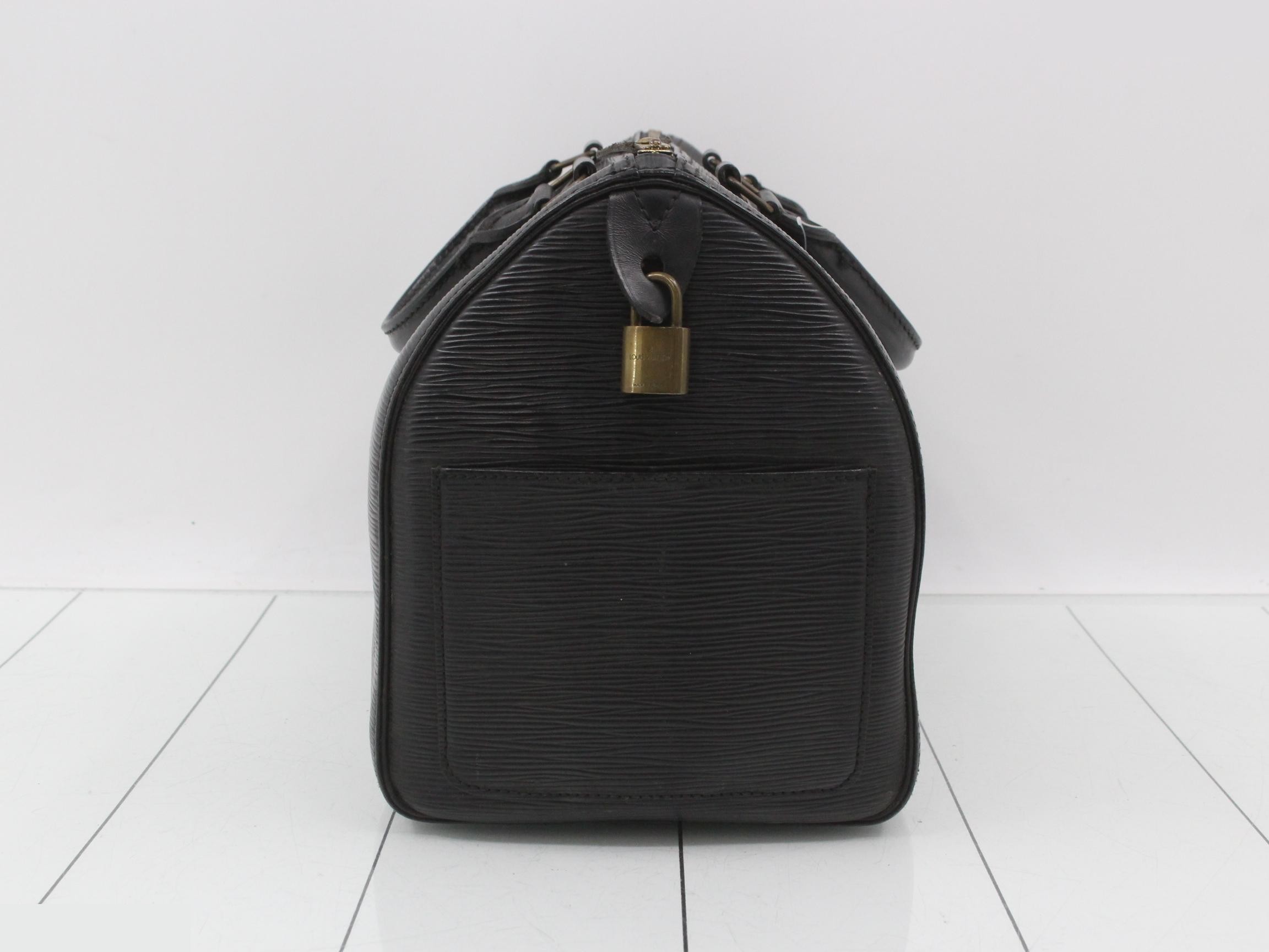 Epi Speedy 30 Noir Handbag — view 3