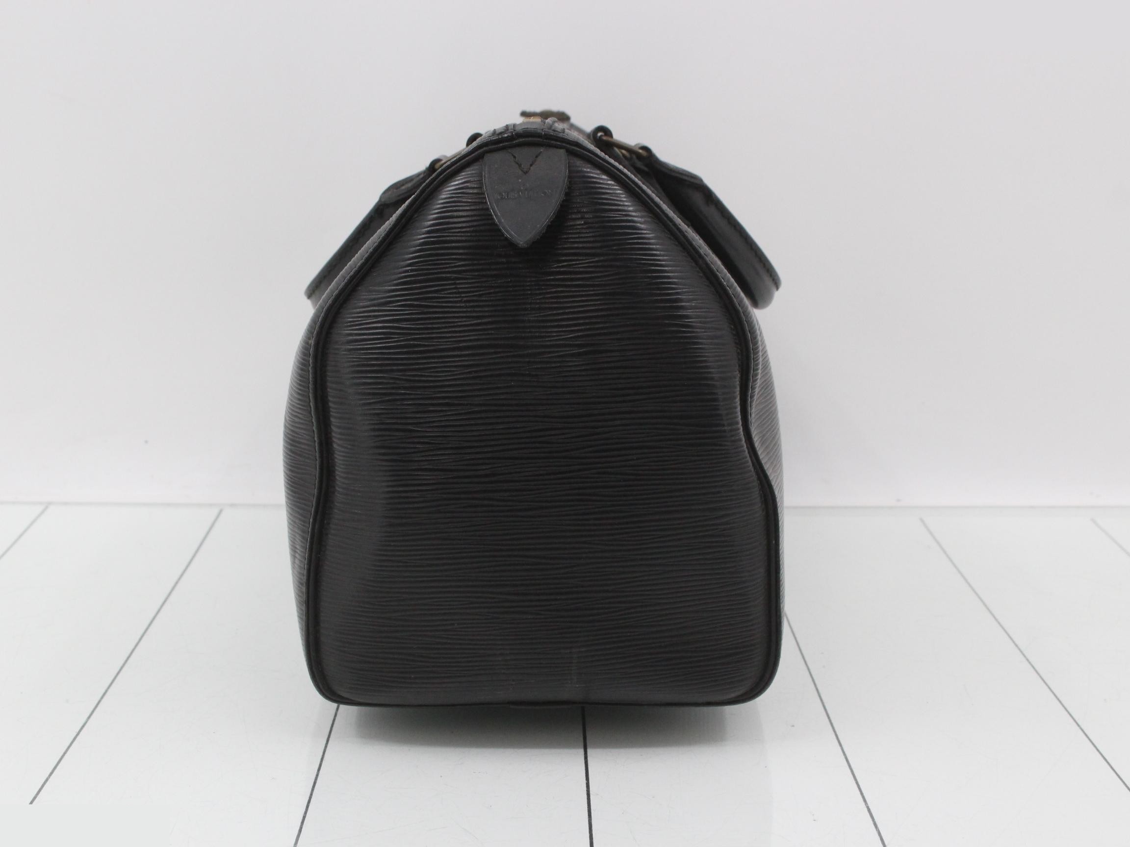 Epi Speedy 30 Noir Handbag — view 4