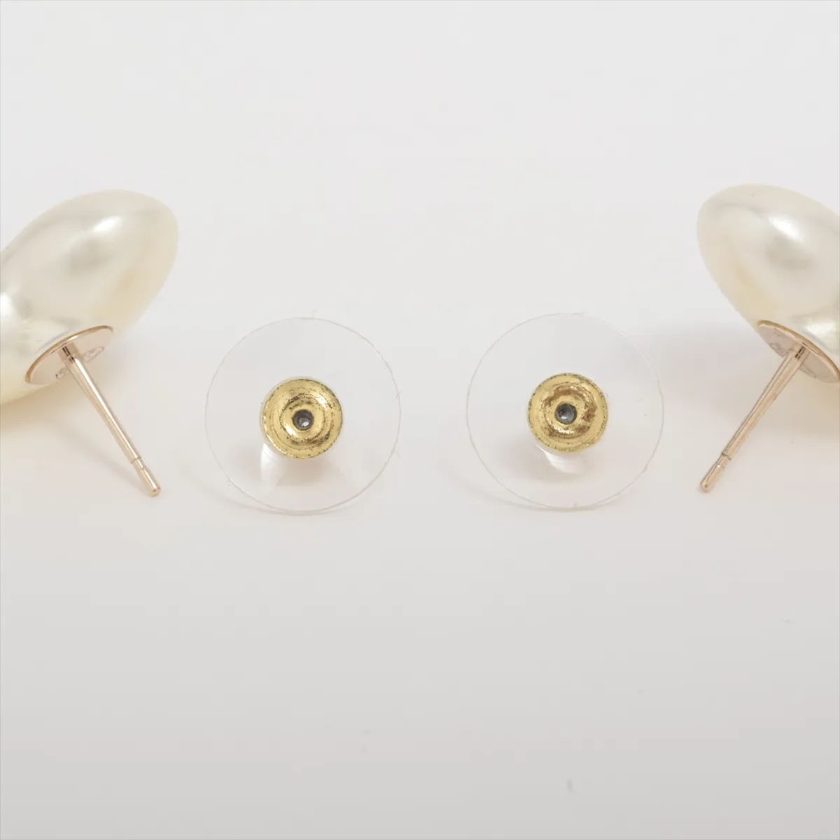 Coco Mark Heart A22V Earrings (Pair) GP x Rhinestone x Faux Pearl Gold - — view 4