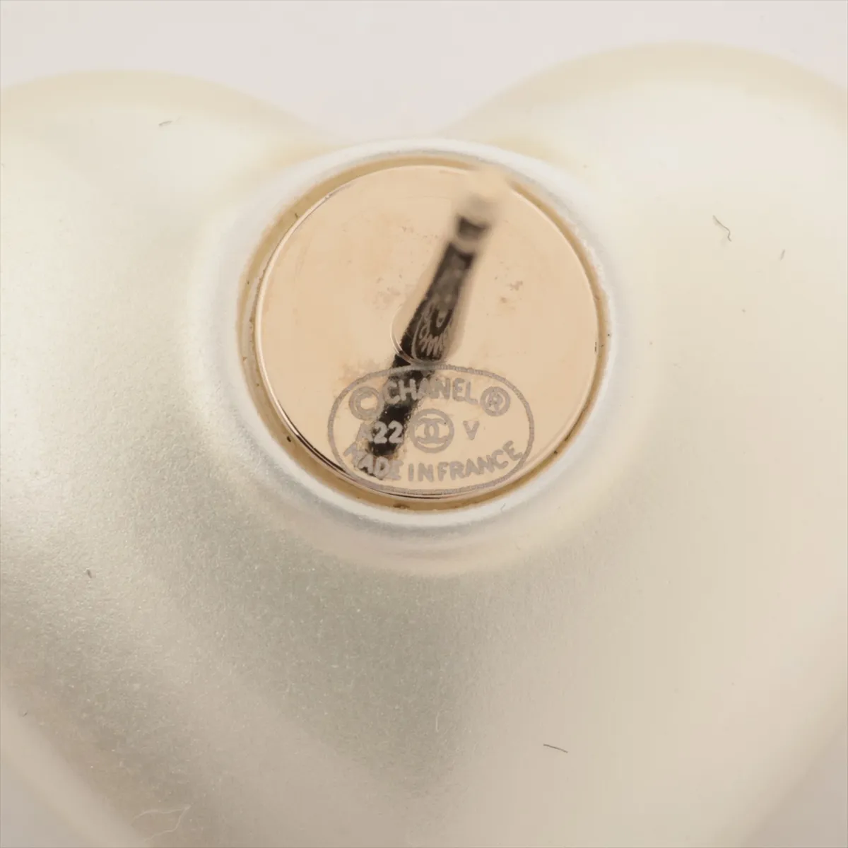 Coco Mark Heart A22V Earrings (Pair) GP x Rhinestone x Faux Pearl Gold - — view 5