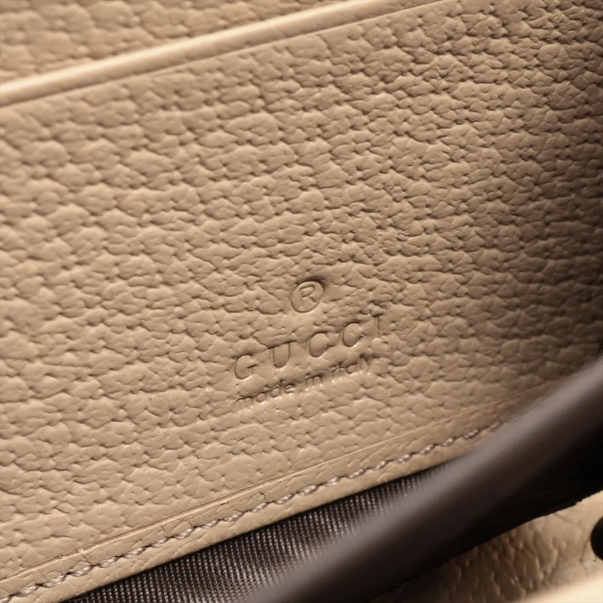 GG Supreme 523154 PVC x Leather Round Zip Wallet, Ivory — view 8
