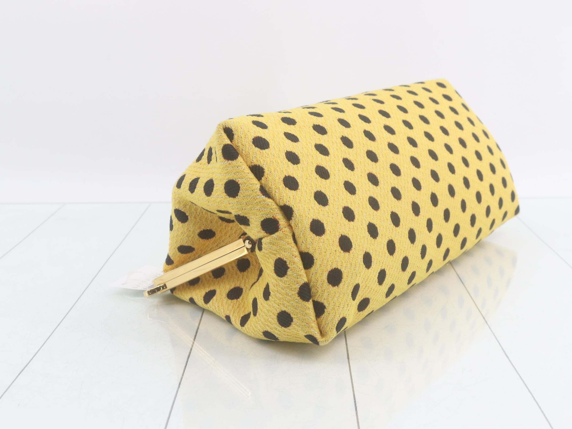 Shoulder bag, polka dot pattern, yellow, cotton — view 5