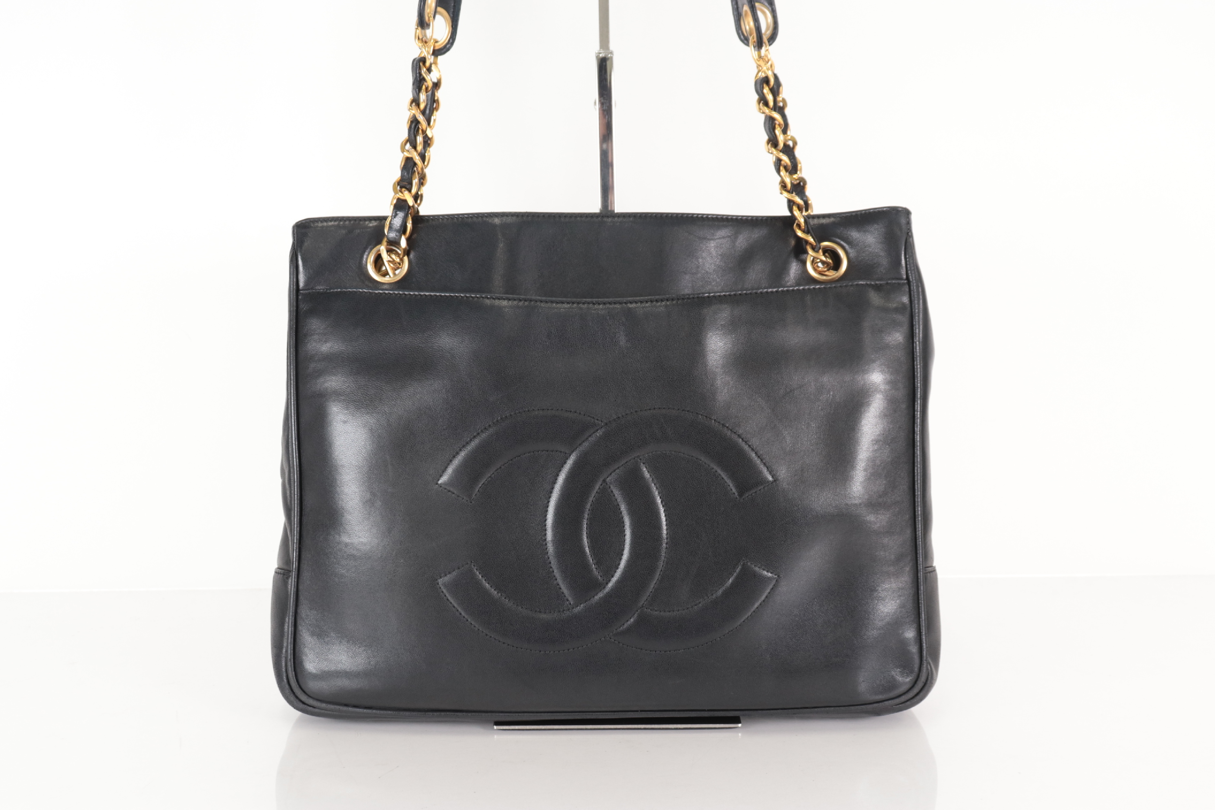 Lambskin Large Coco Chain Tote Bag — view 2