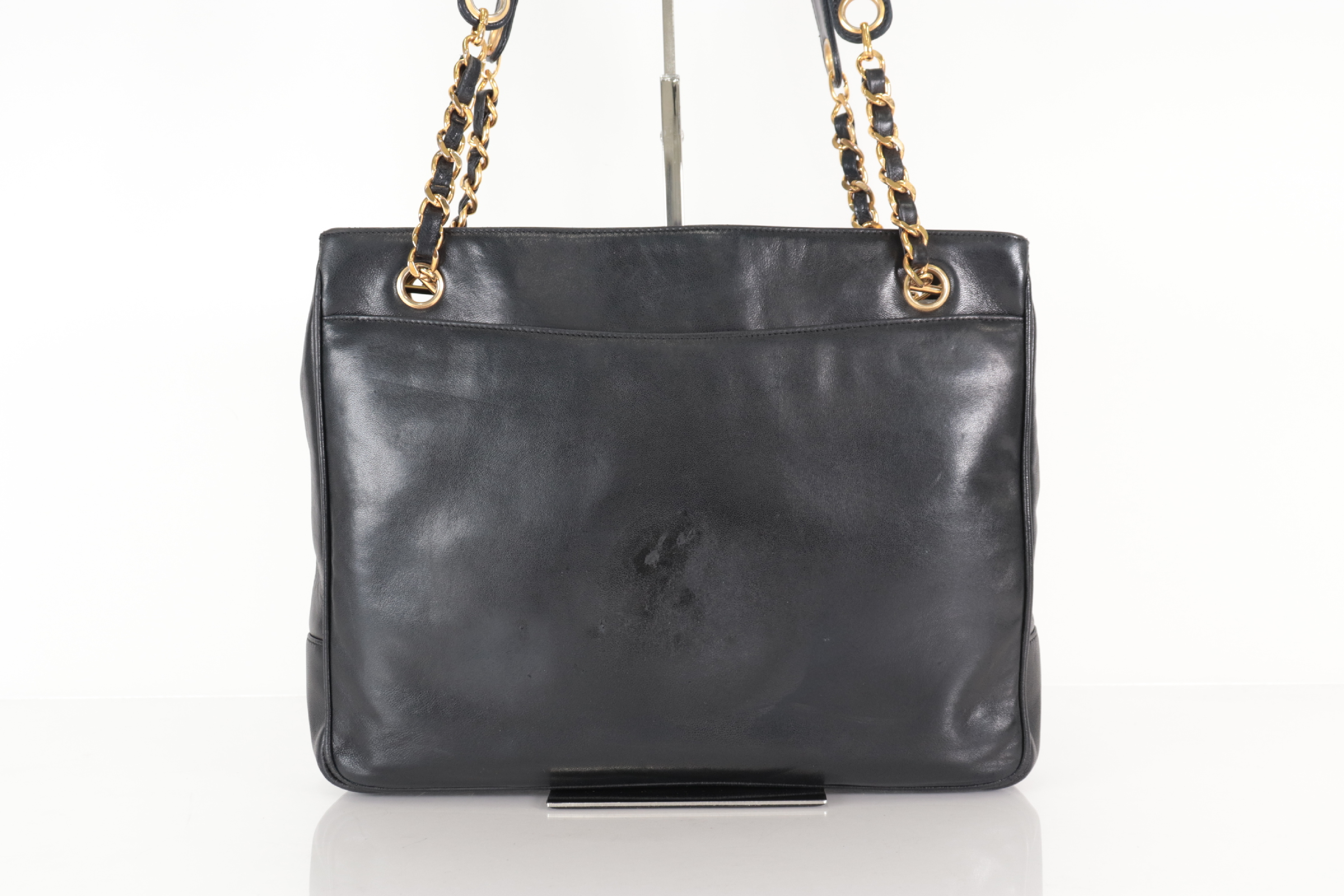Lambskin Large Coco Chain Tote Bag — view 3