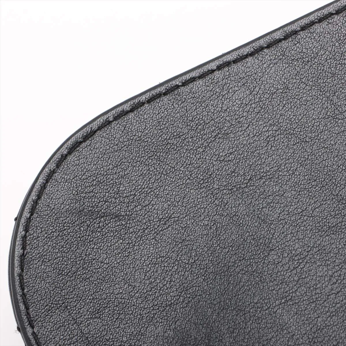 Large Matelassé Lambskin Single Flap Double Chain Bag, Black with Silver Hardware, 14643209, Series 14 — view 13