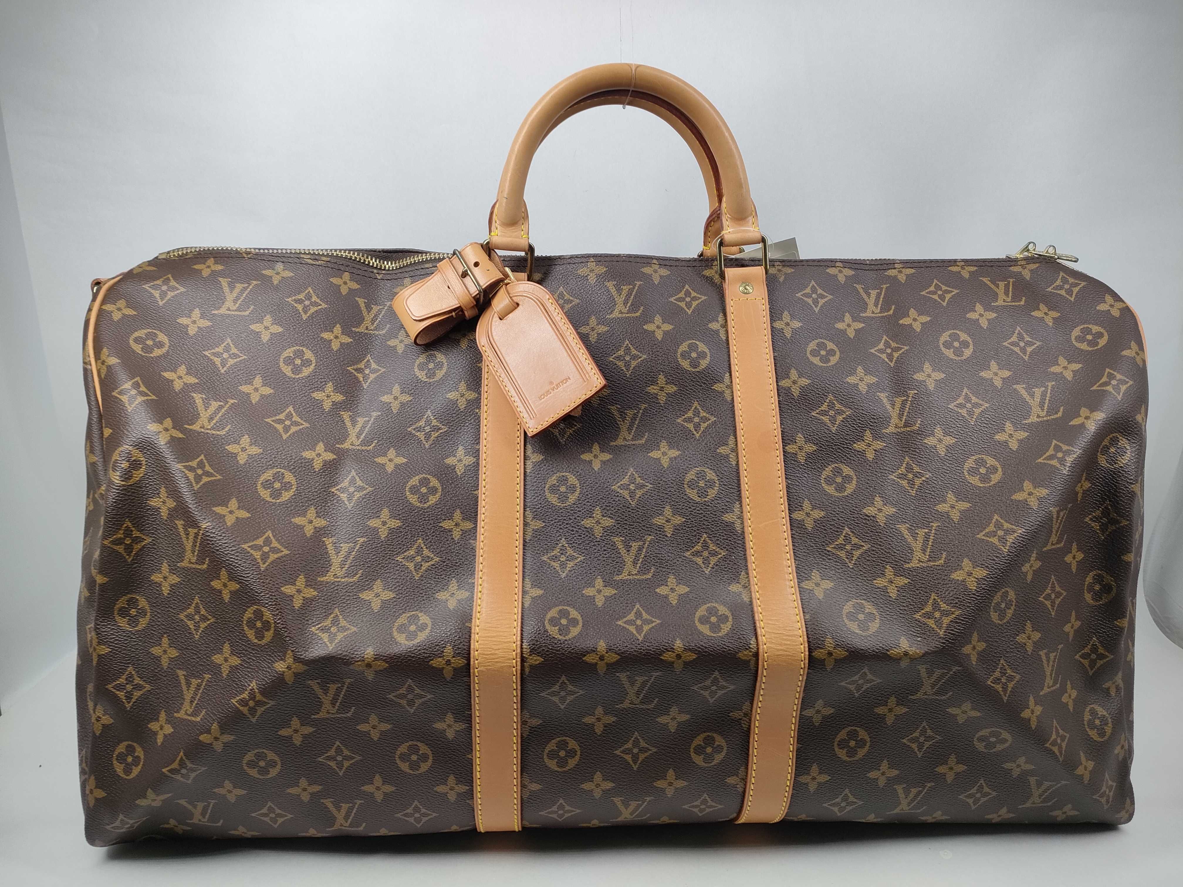 Monogram M41412 Keepall Bandoulière 60 Boston Bag (without drawstring)