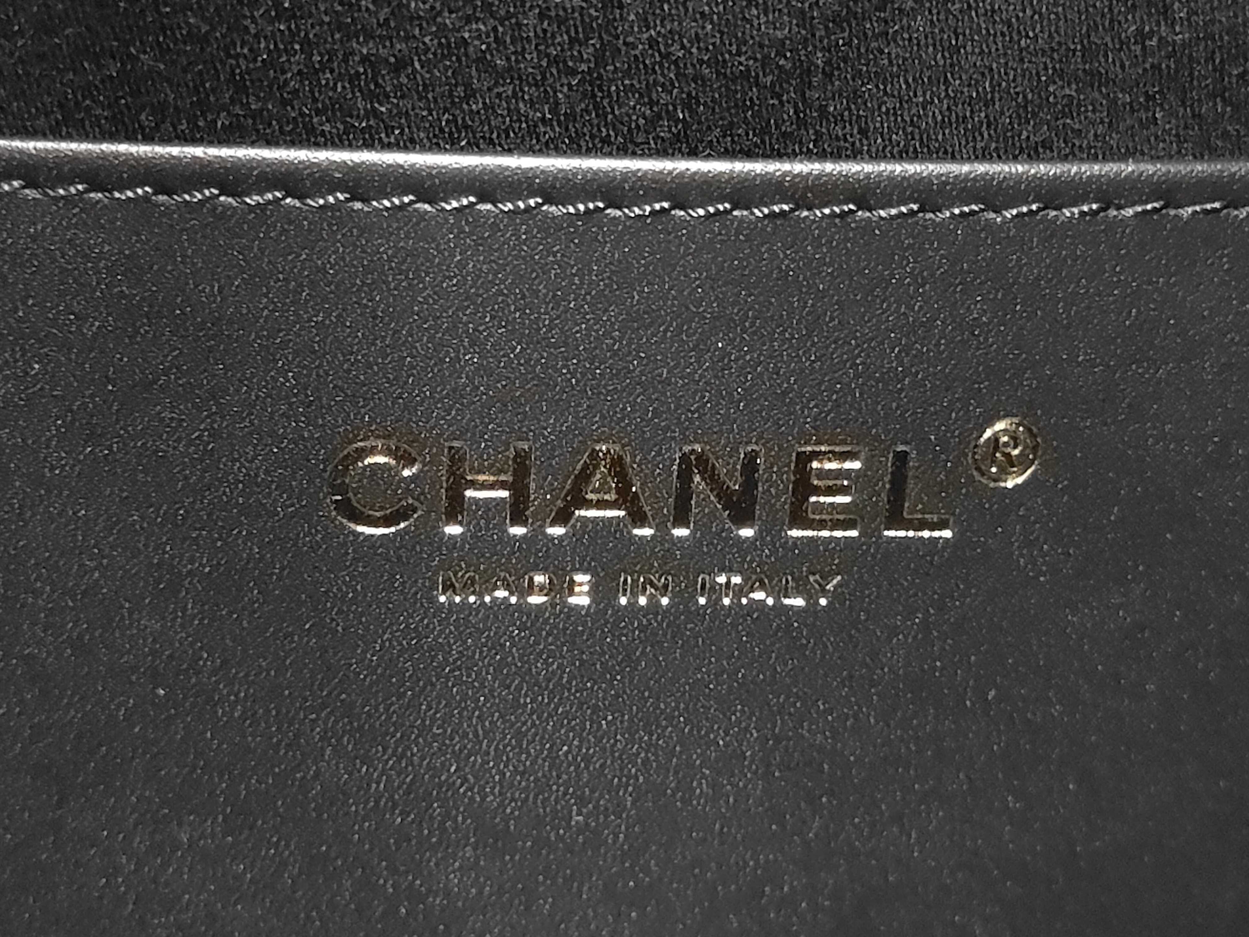 25 Small Caviar Leather Black Shoulder Bag with Serial Number Plate — view 7