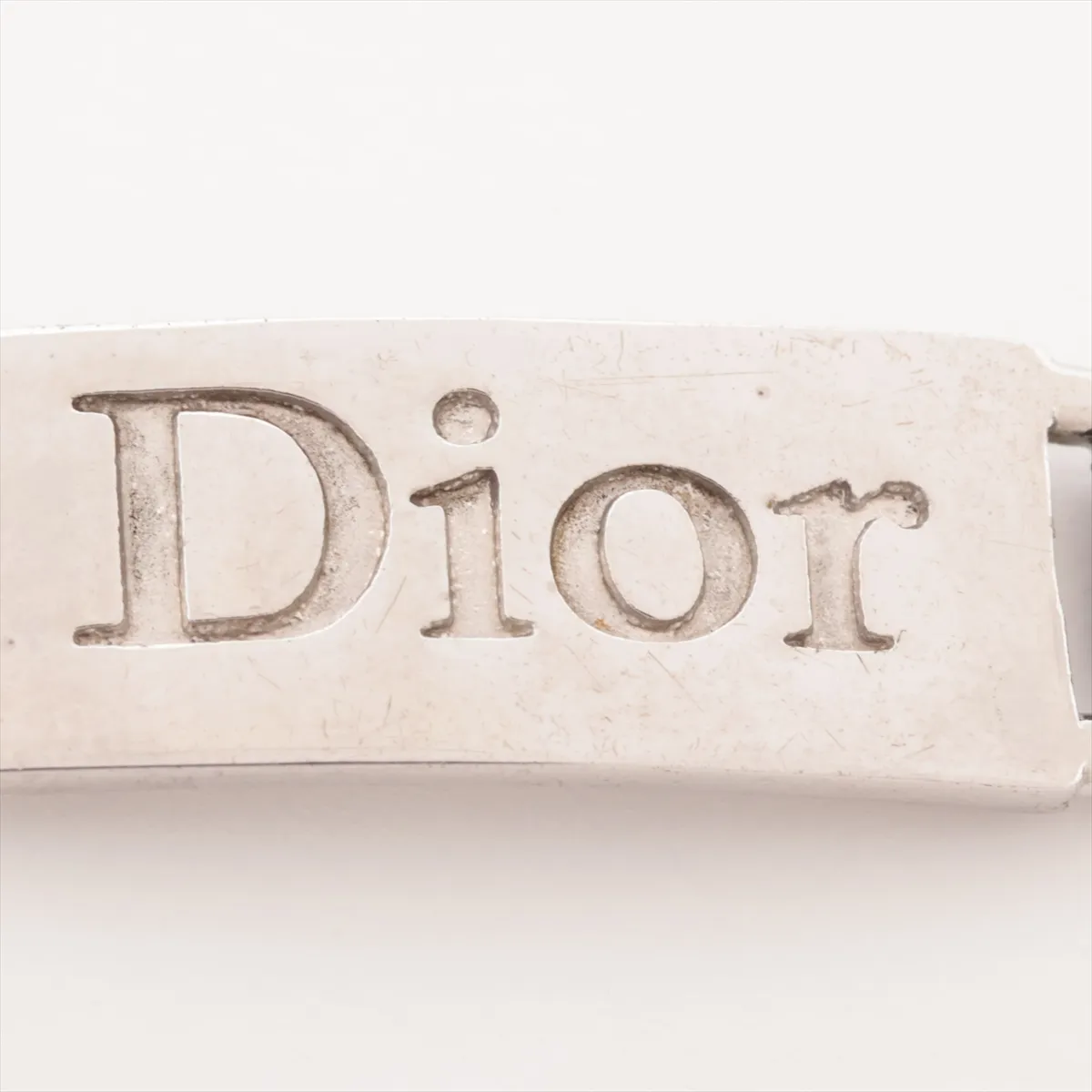 logo bracelet, metal, black and silver. Shows signs of wear, — view 5