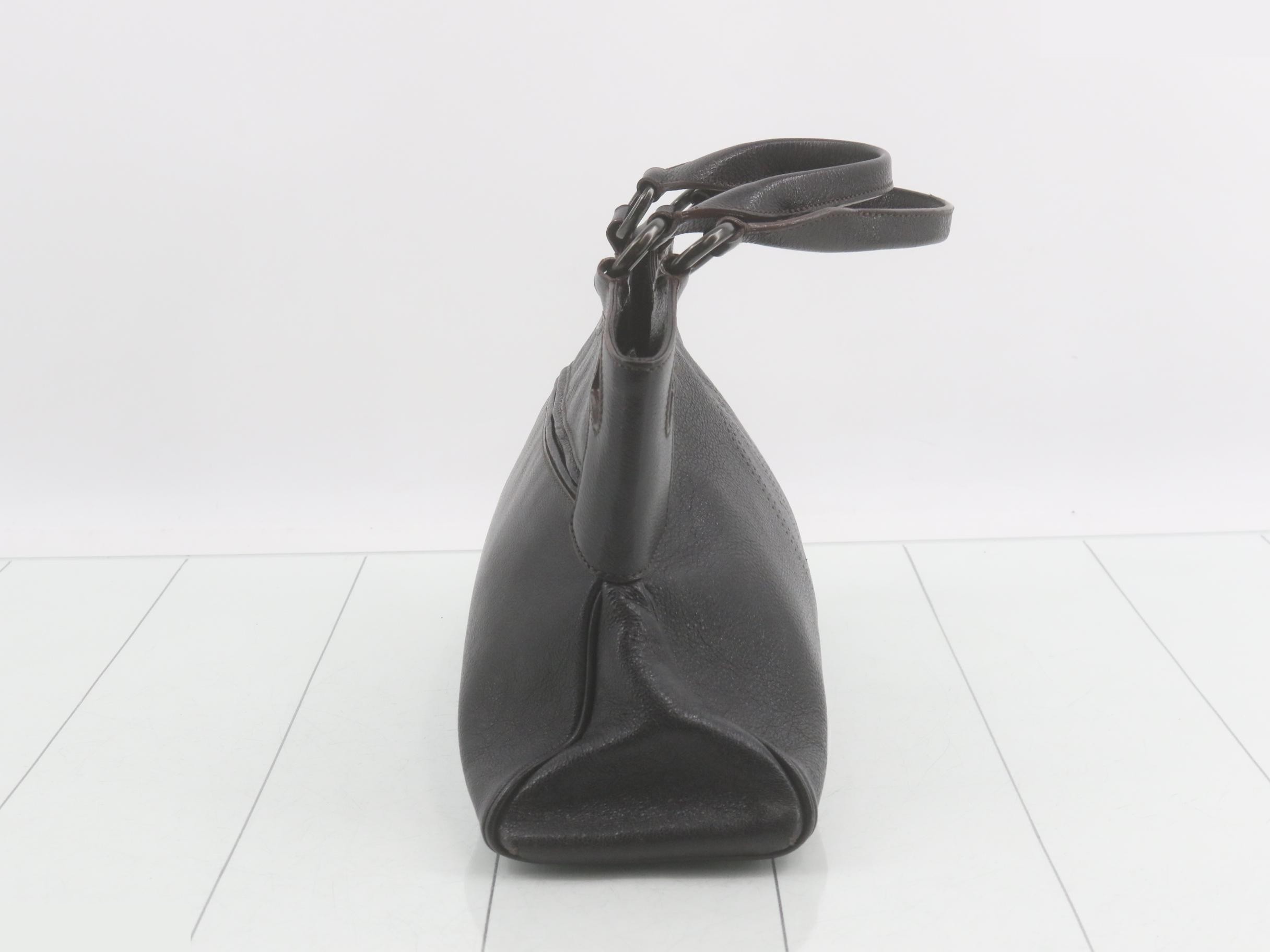 Marcello handbag, embossed, black, silver hardware, dust bag included, 36 x 18 x 12 cm — view 4