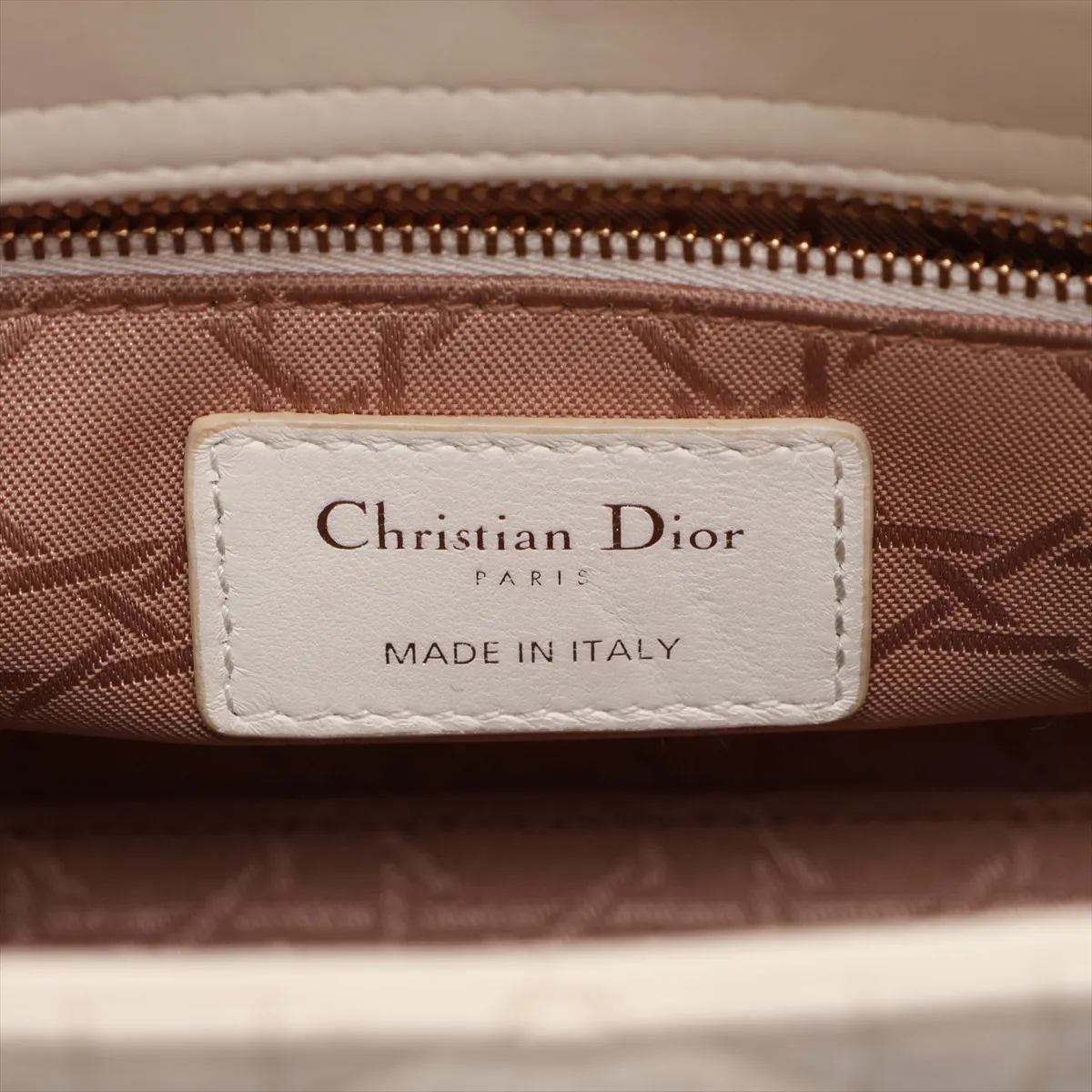 My Lady Dior Cannage Leather 2-Way Handbag White — view 11